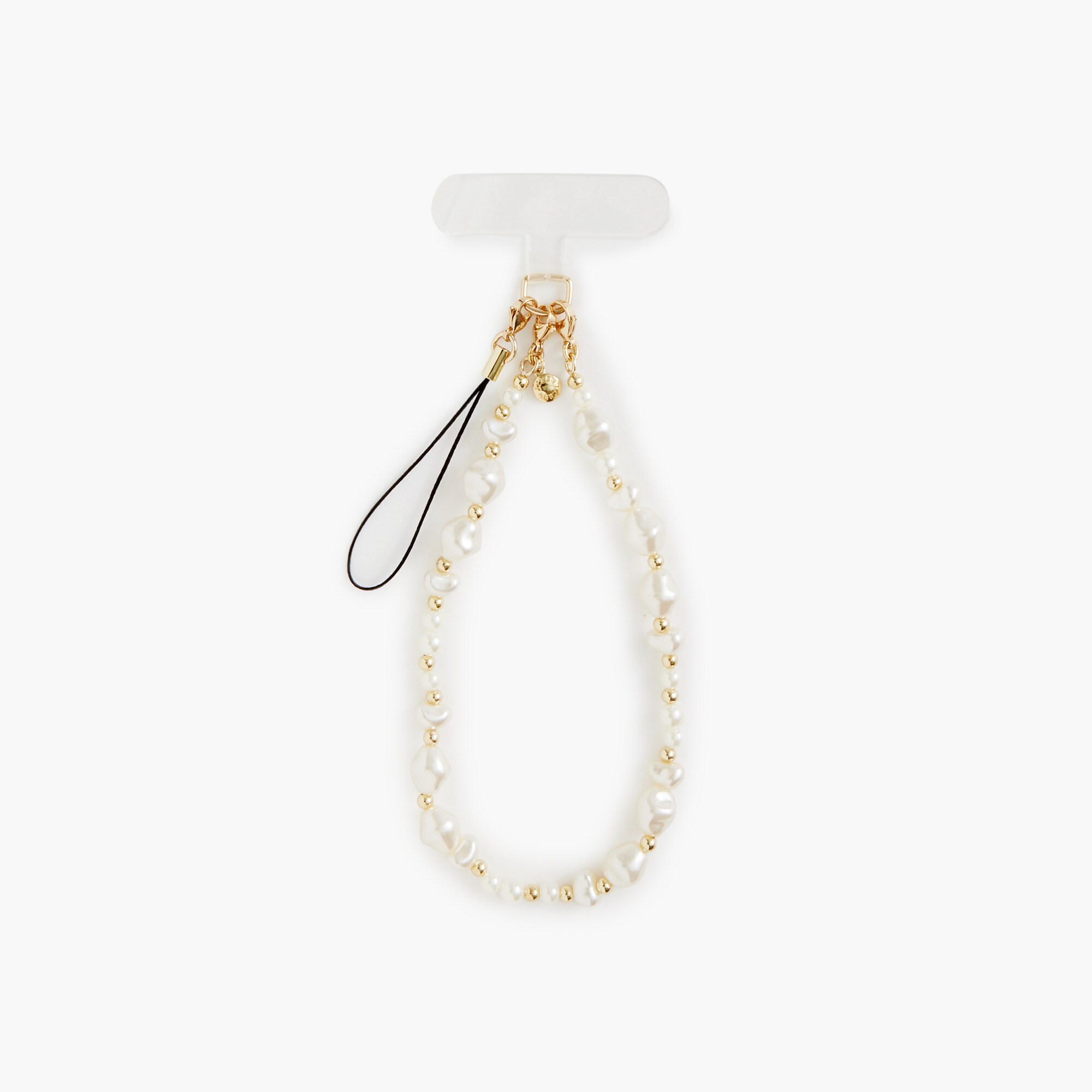 faux-pearl phone lanyard for women