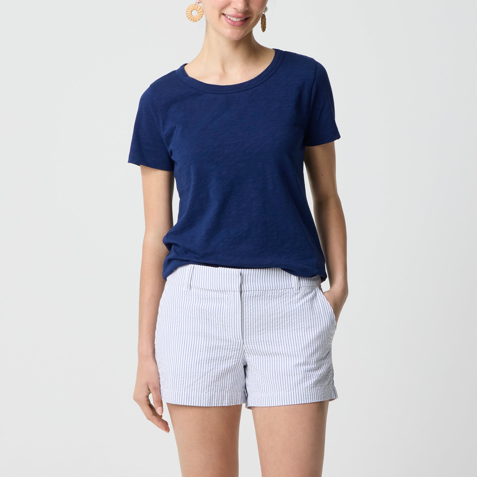 womens 3.5&quot; seersucker short