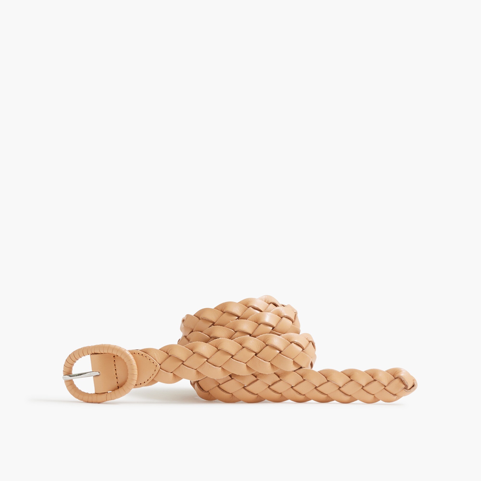 Braided leather belt