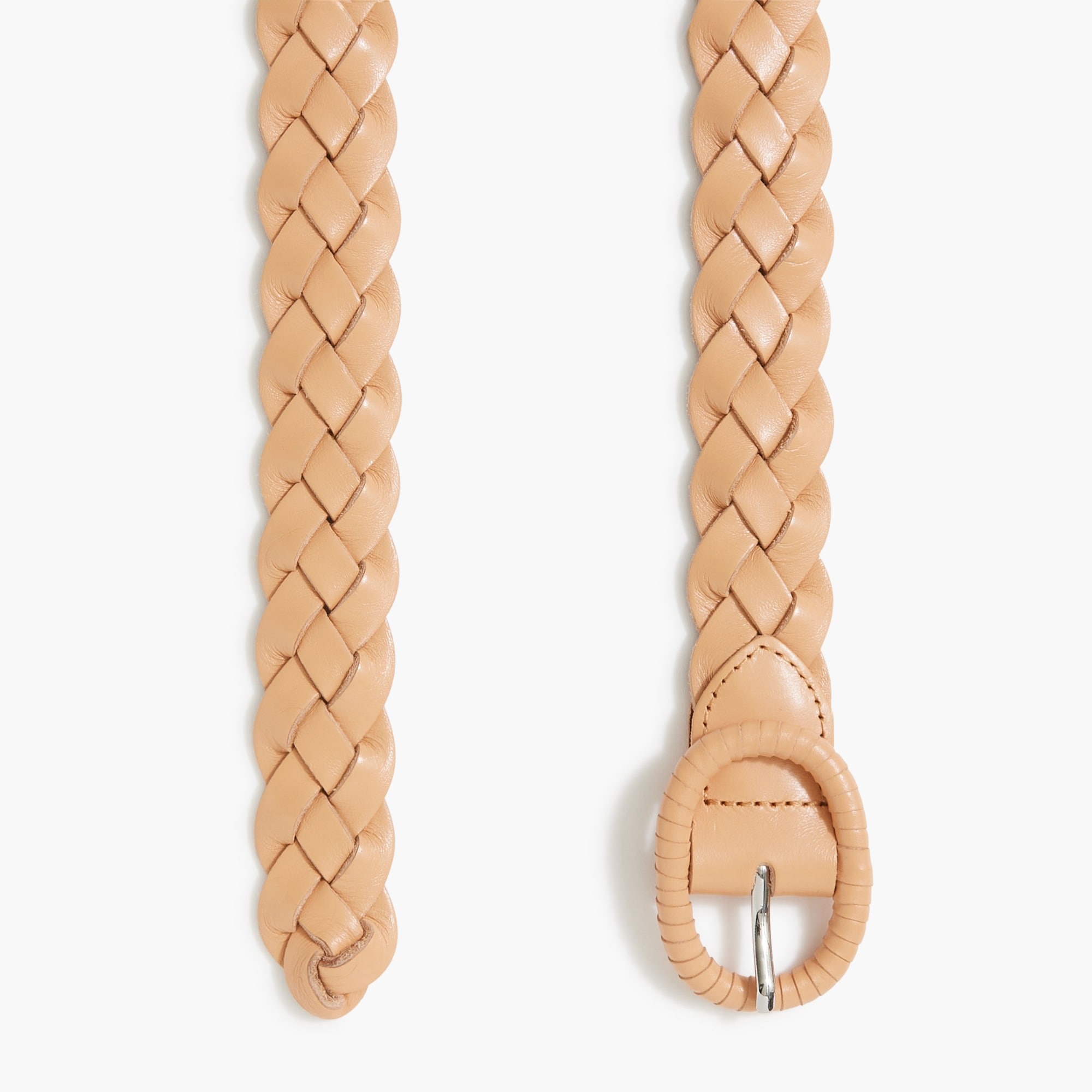 Braided leather belt