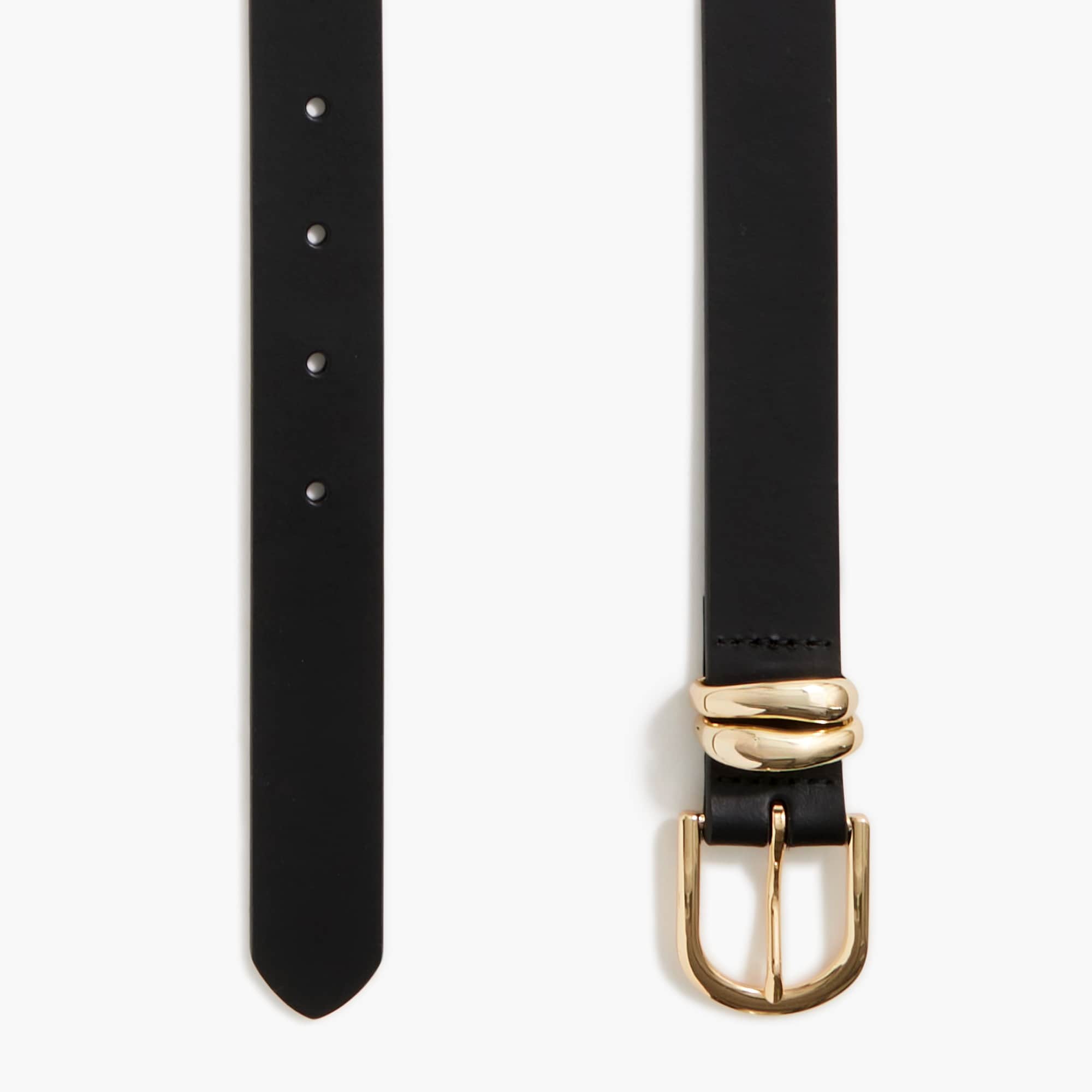 Organic loop leather belt