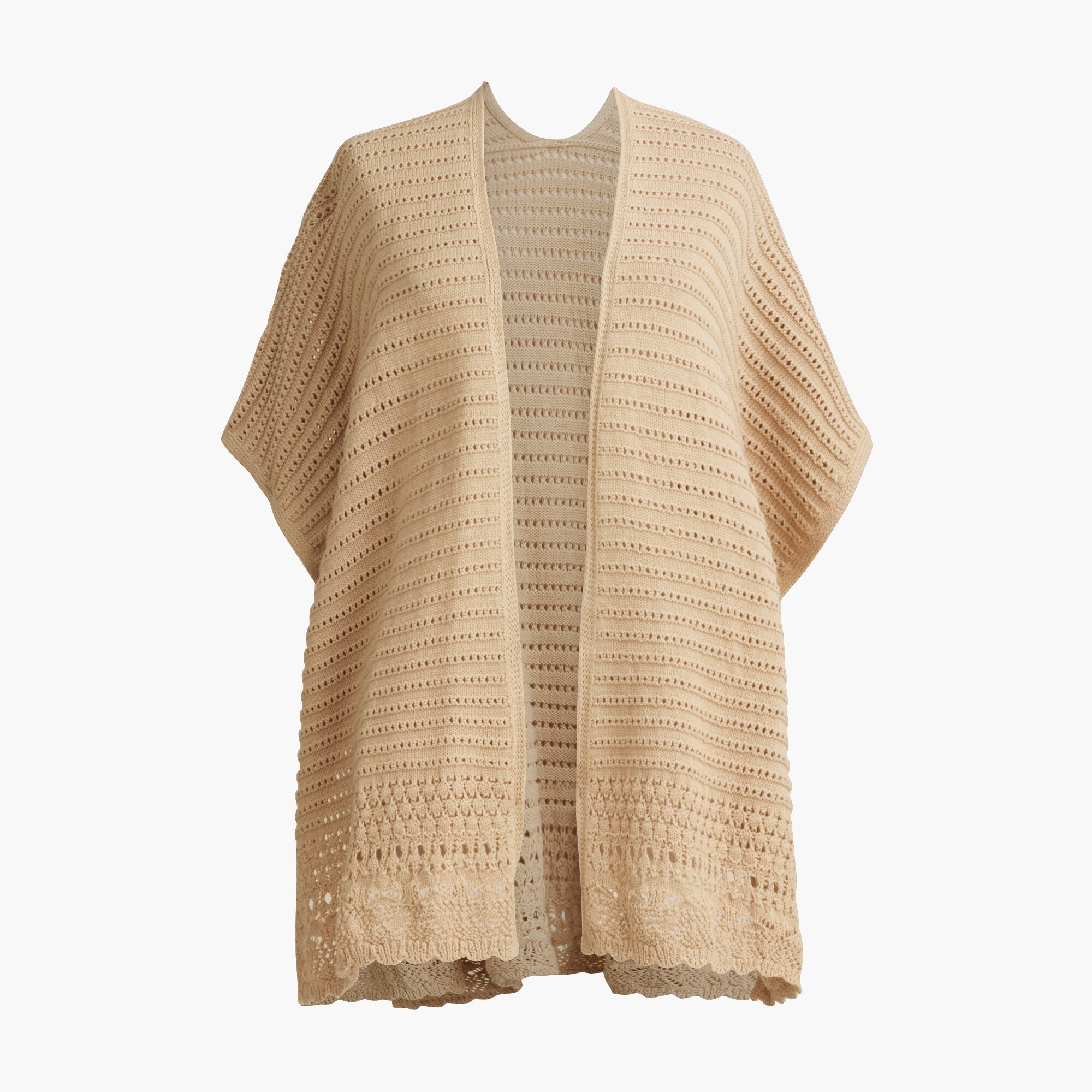 Pointelle open-front wrap