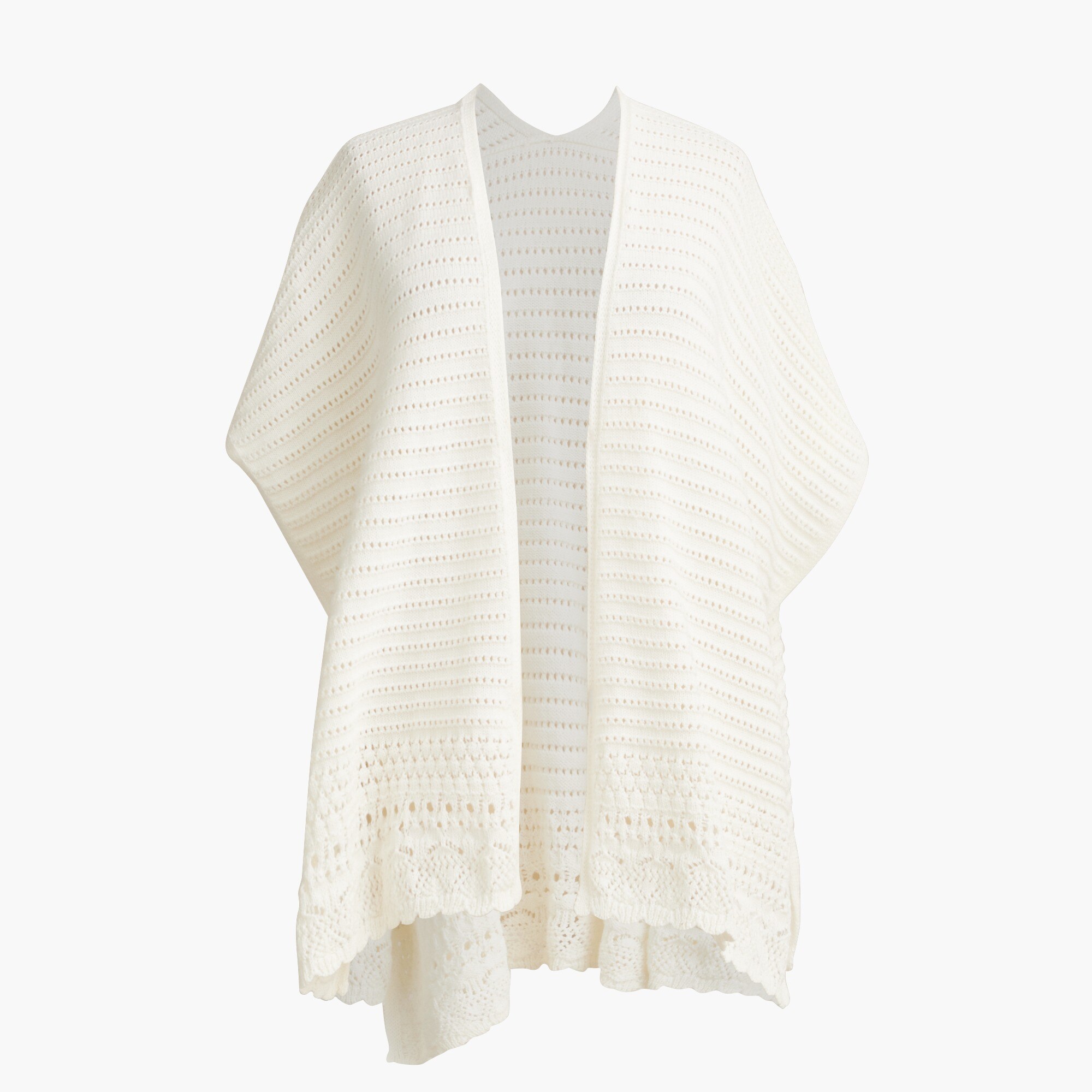 Pointelle open-front wrap