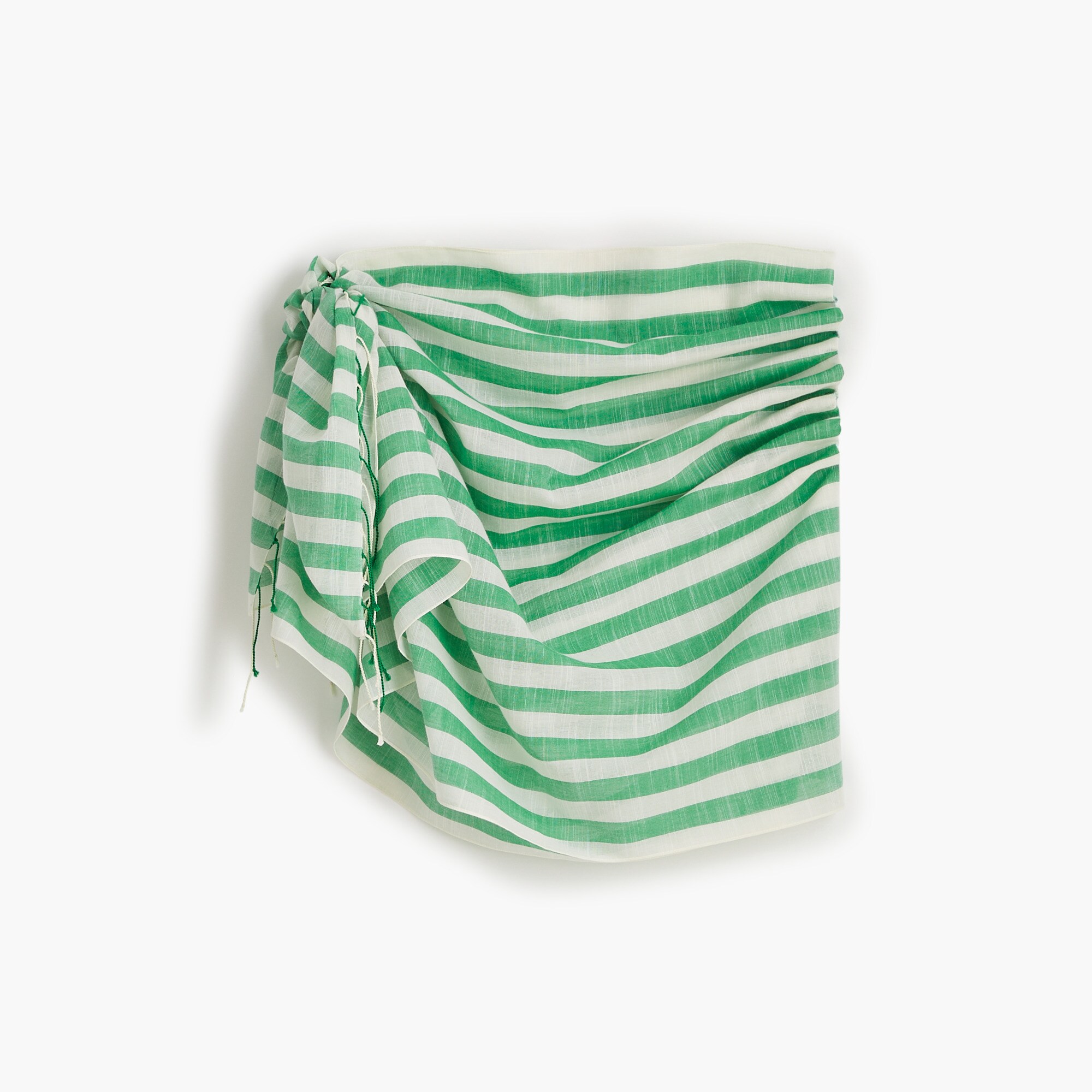 Striped fringe beach sarong