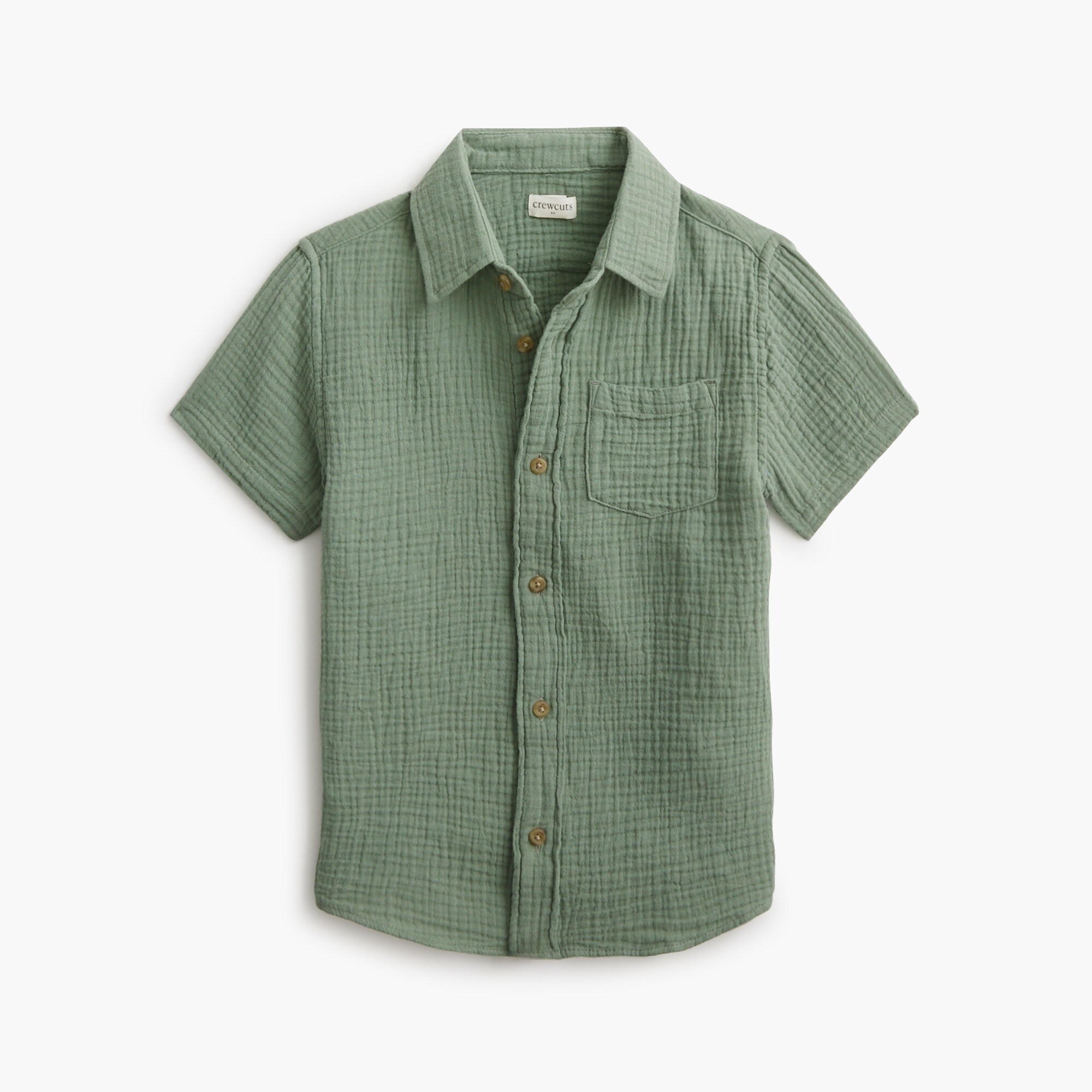 boys Boys' short-sleeve gauze button-down shirt