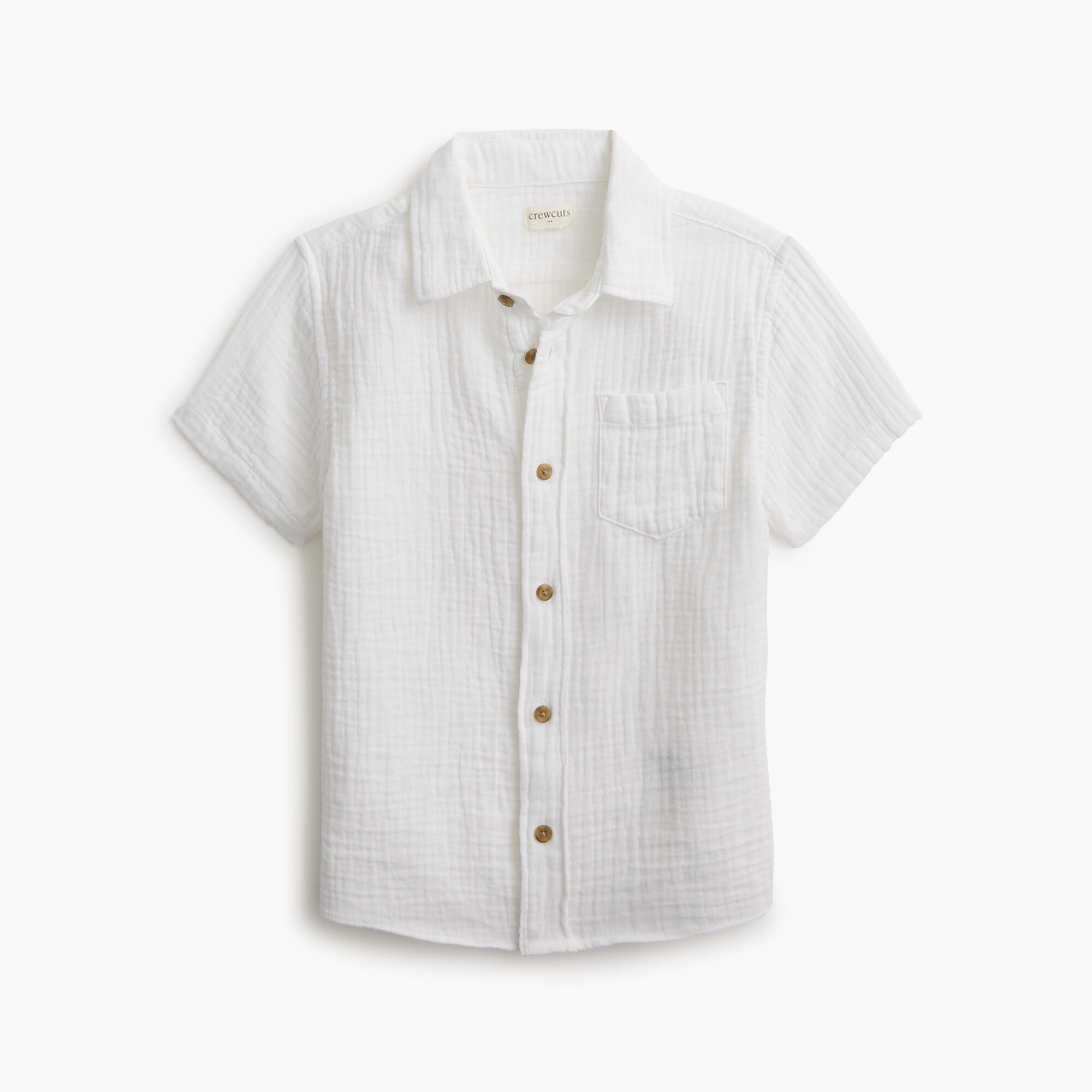 boys' short-sleeve gauze button-down shirt for boys