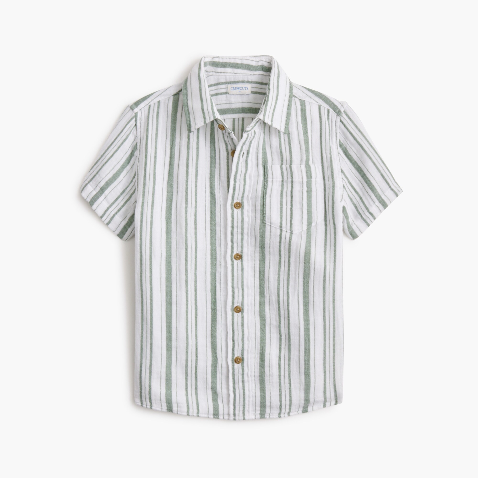 Boys' short-sleeve gauze button-down shirt