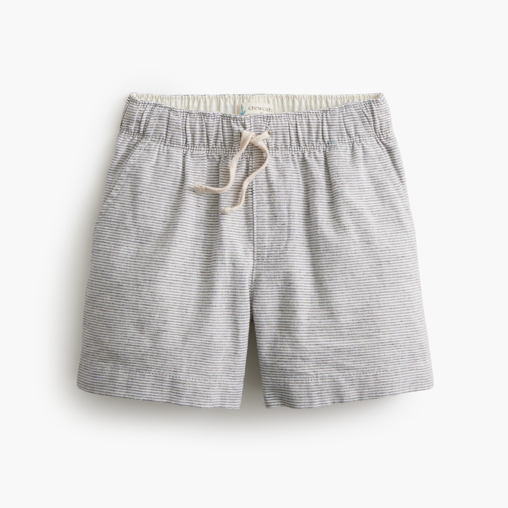 Boys' linen-blend drawstring dock short