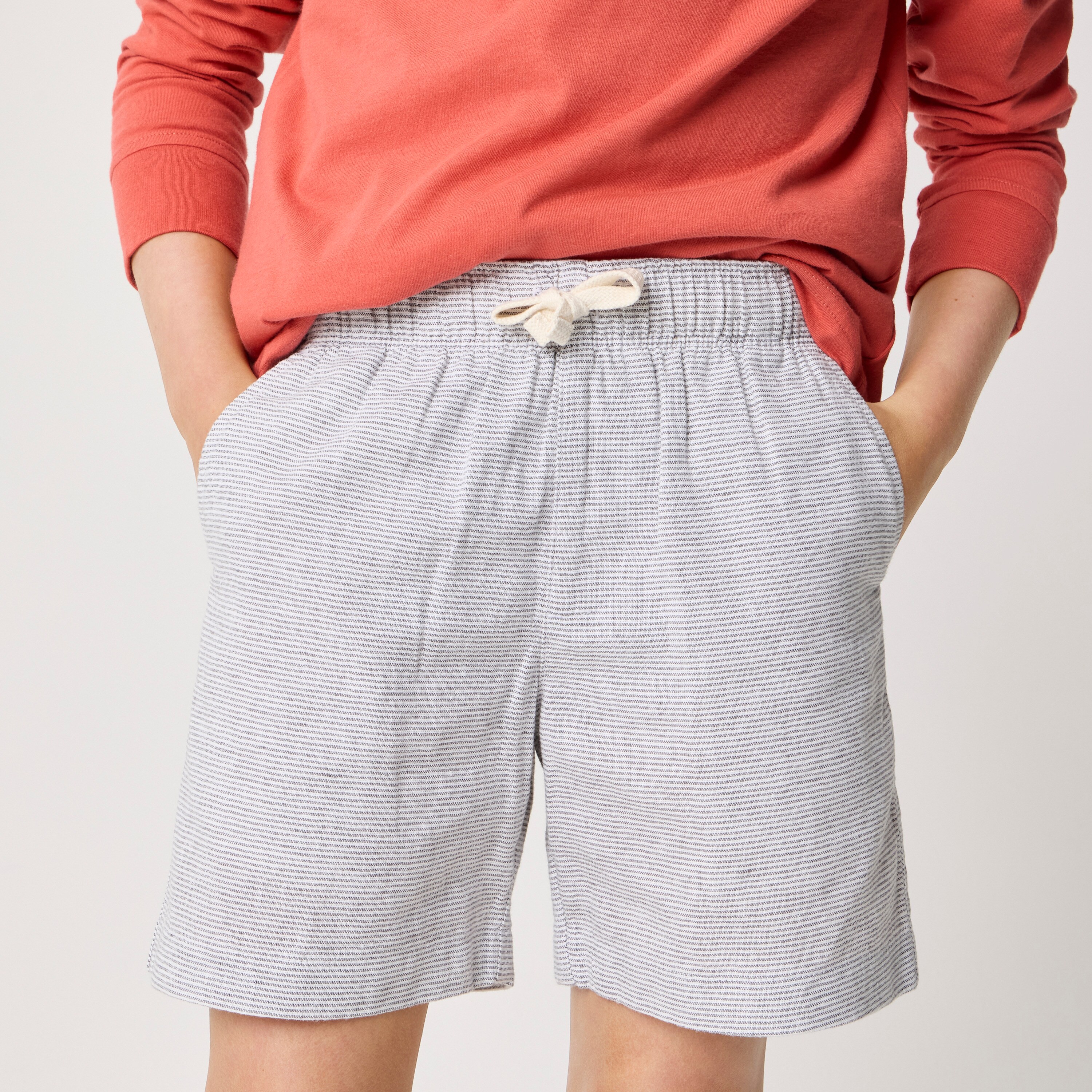 Boys' linen-blend drawstring dock short