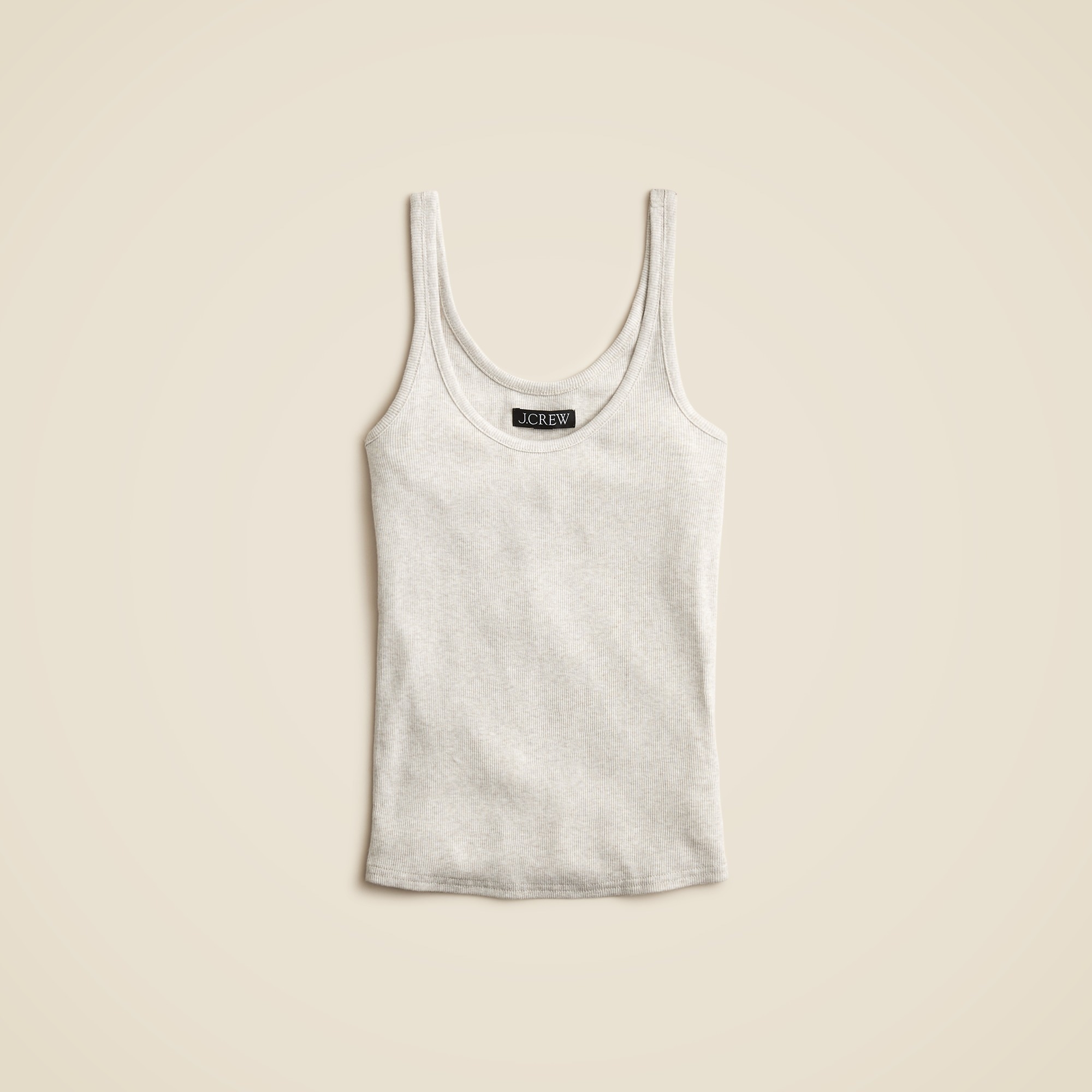 womens New fine rib scoopneck tank top