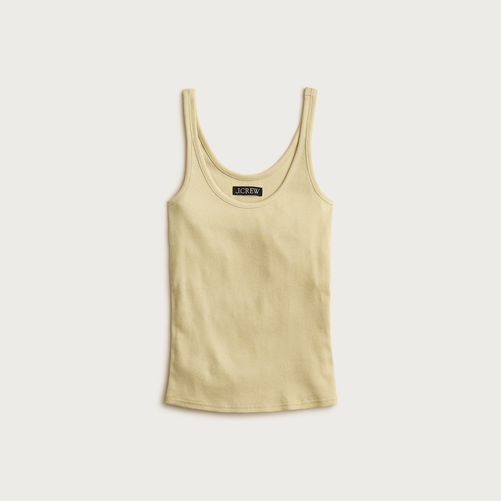  New fine rib scoopneck tank top