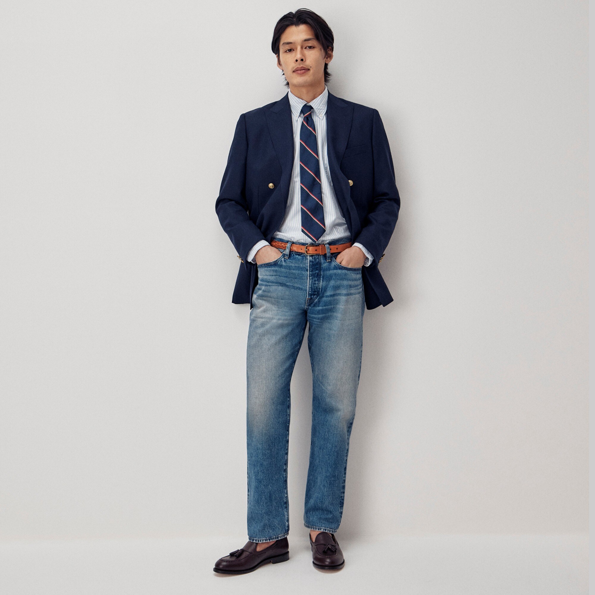 Classic jean in medium wash Japanese selvedge denim