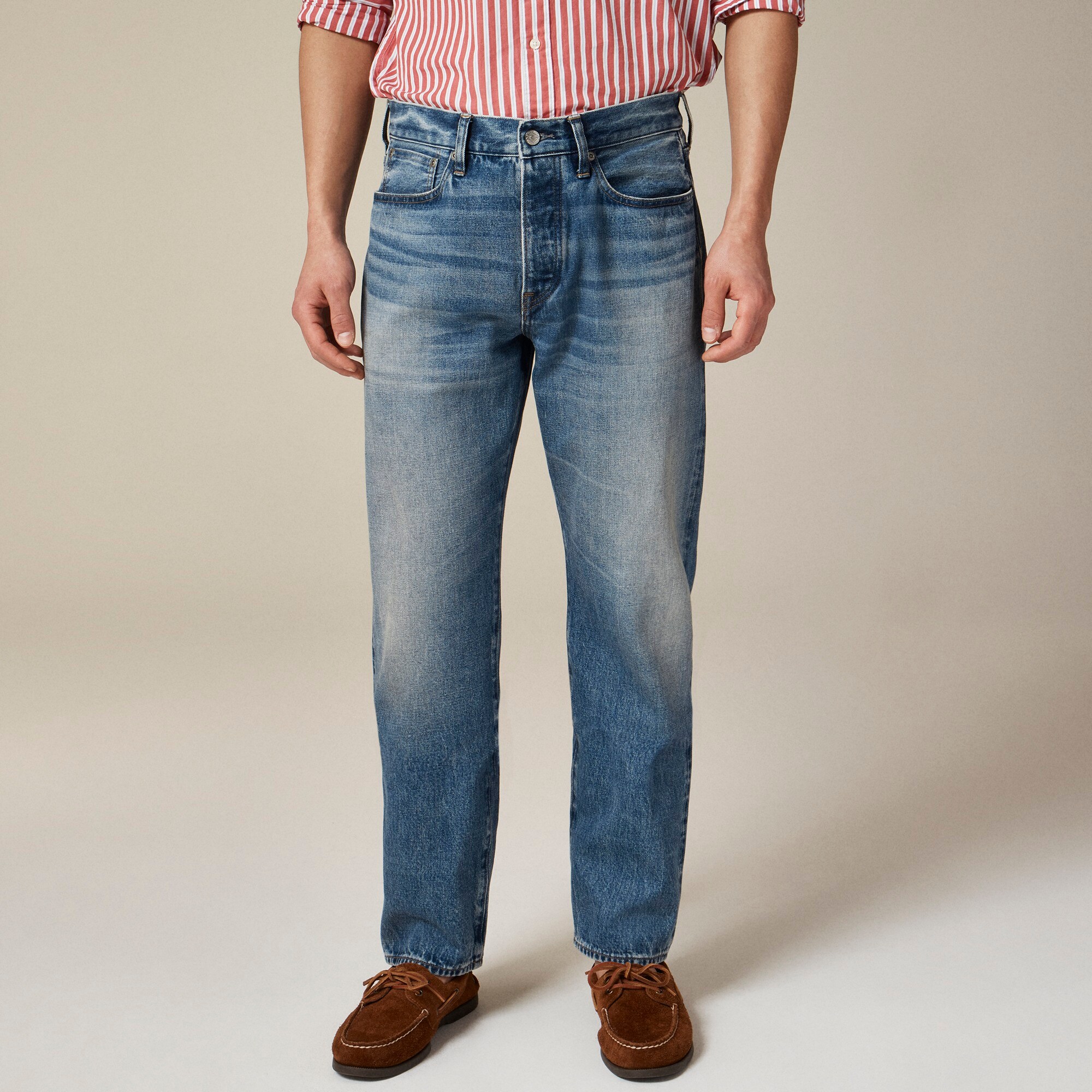 mens Classic jean in medium wash Japanese selvedge denim