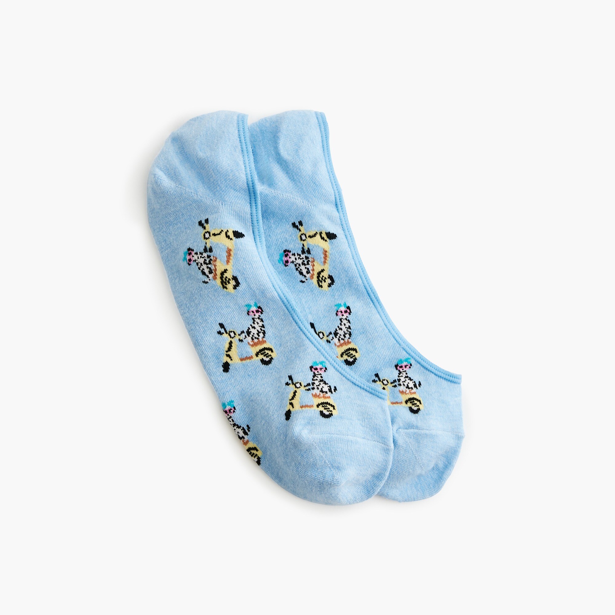womens Moped dogs no-show socks