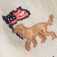 Patriotic Labrador ankle socks IVORY factory: patriotic labrador ankle socks for women