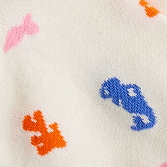 Sea critter trouser socks IVORY factory: sea critter trouser socks for women