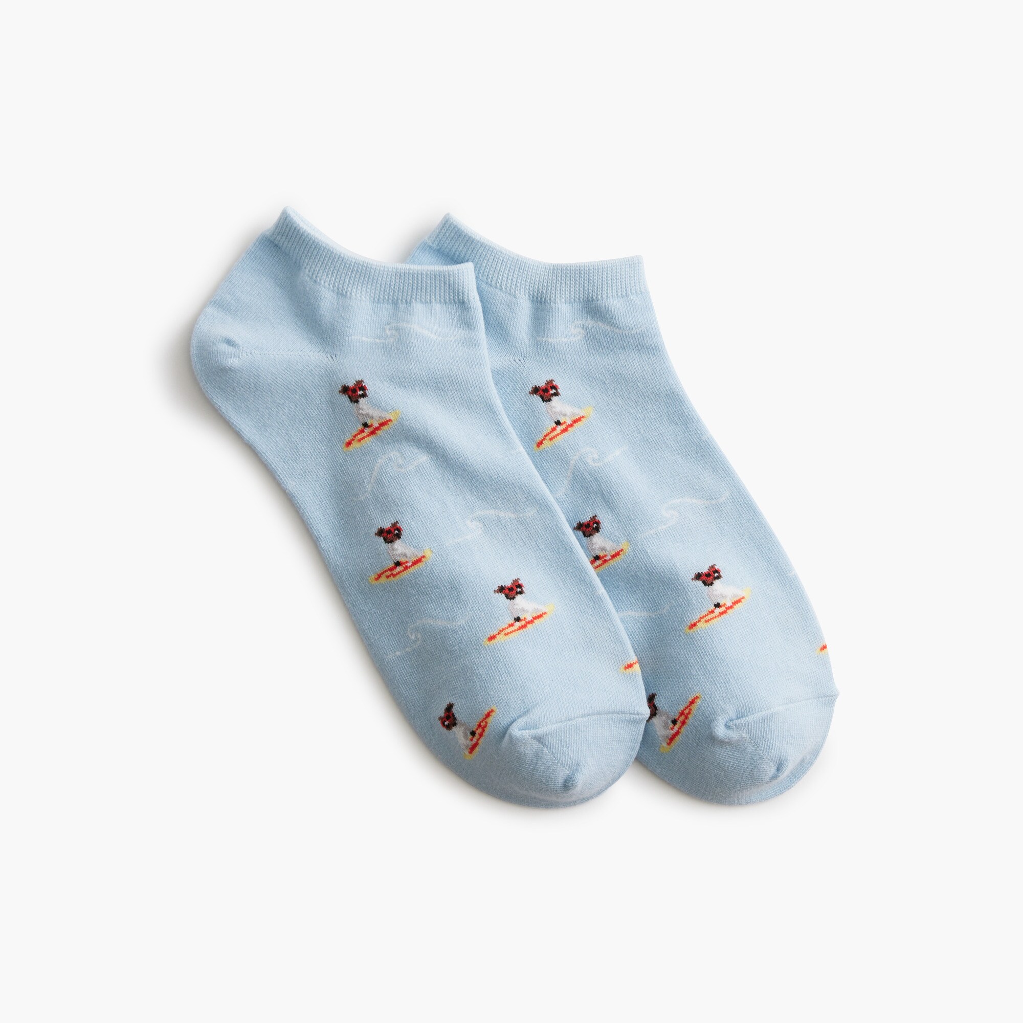 Surfer dog ankle socks