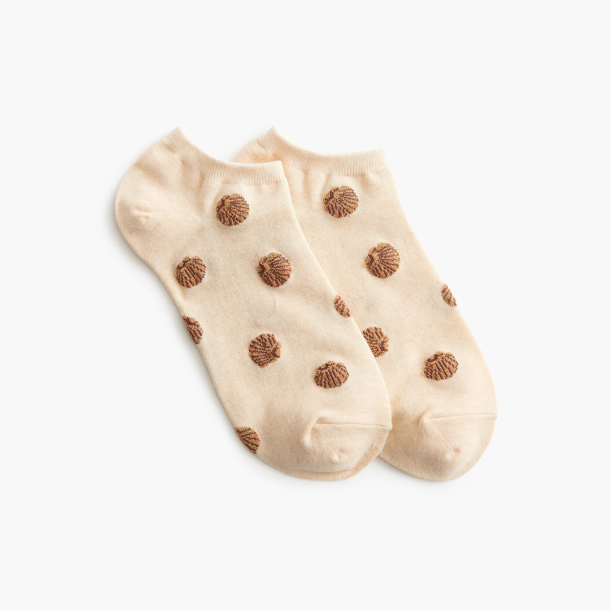 Scallop shell ankle socks
