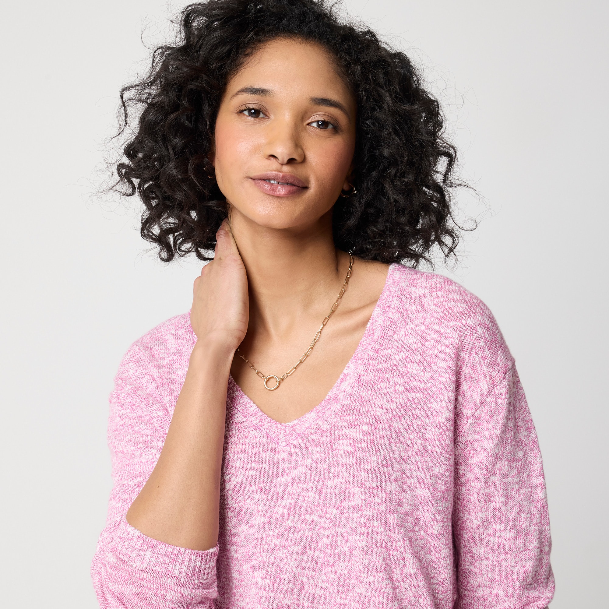 V-neck beach sweater