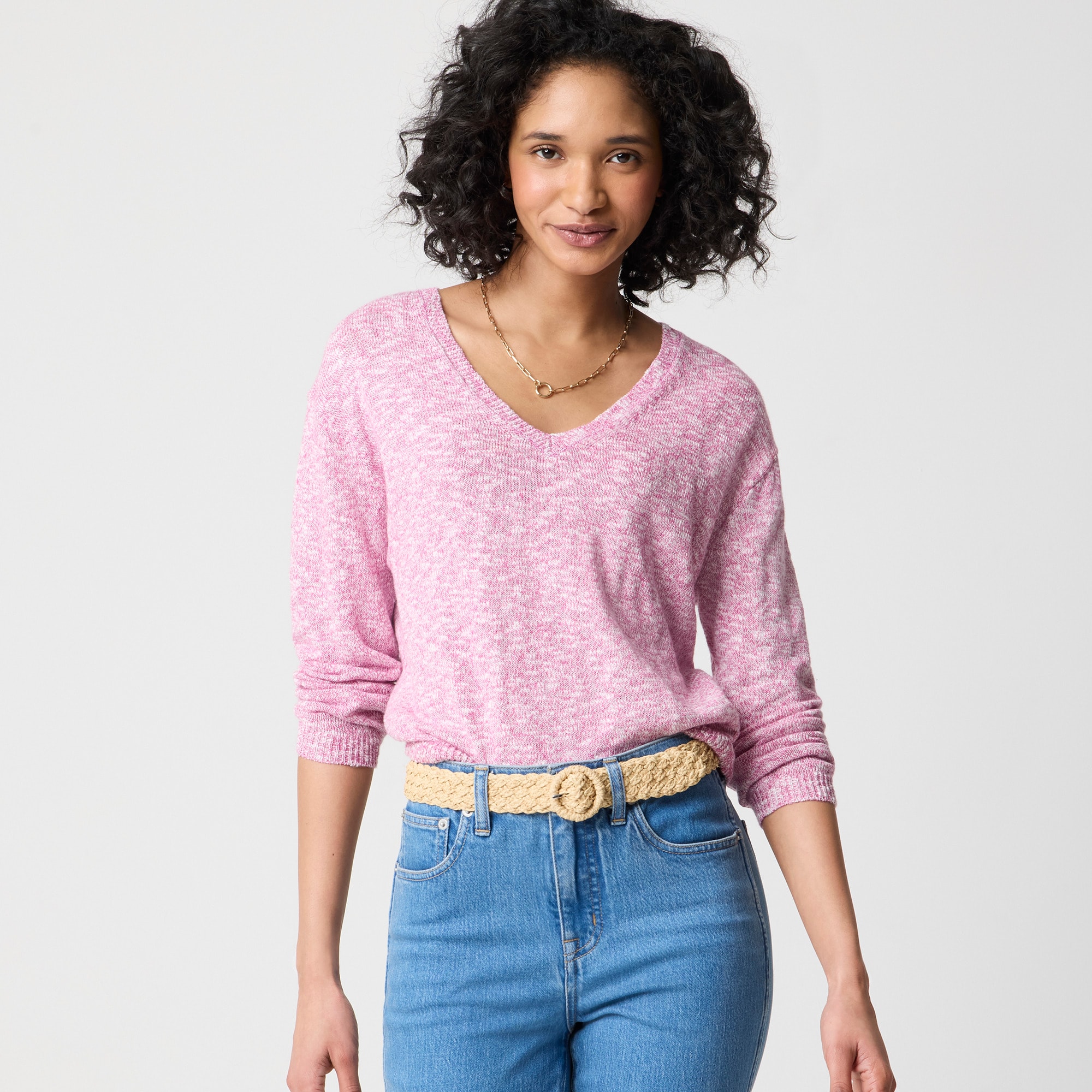 womens V-neck beach sweater
