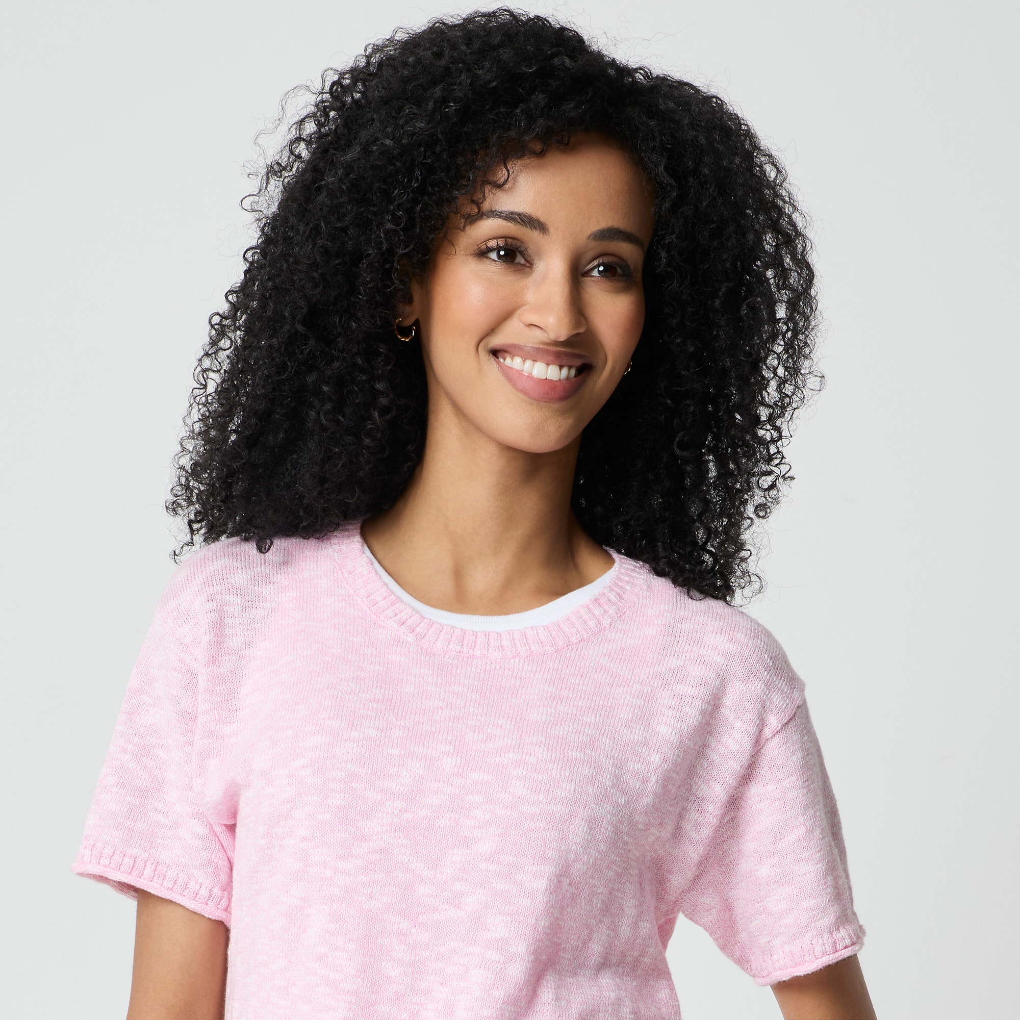 Short-sleeve relaxed beach sweater