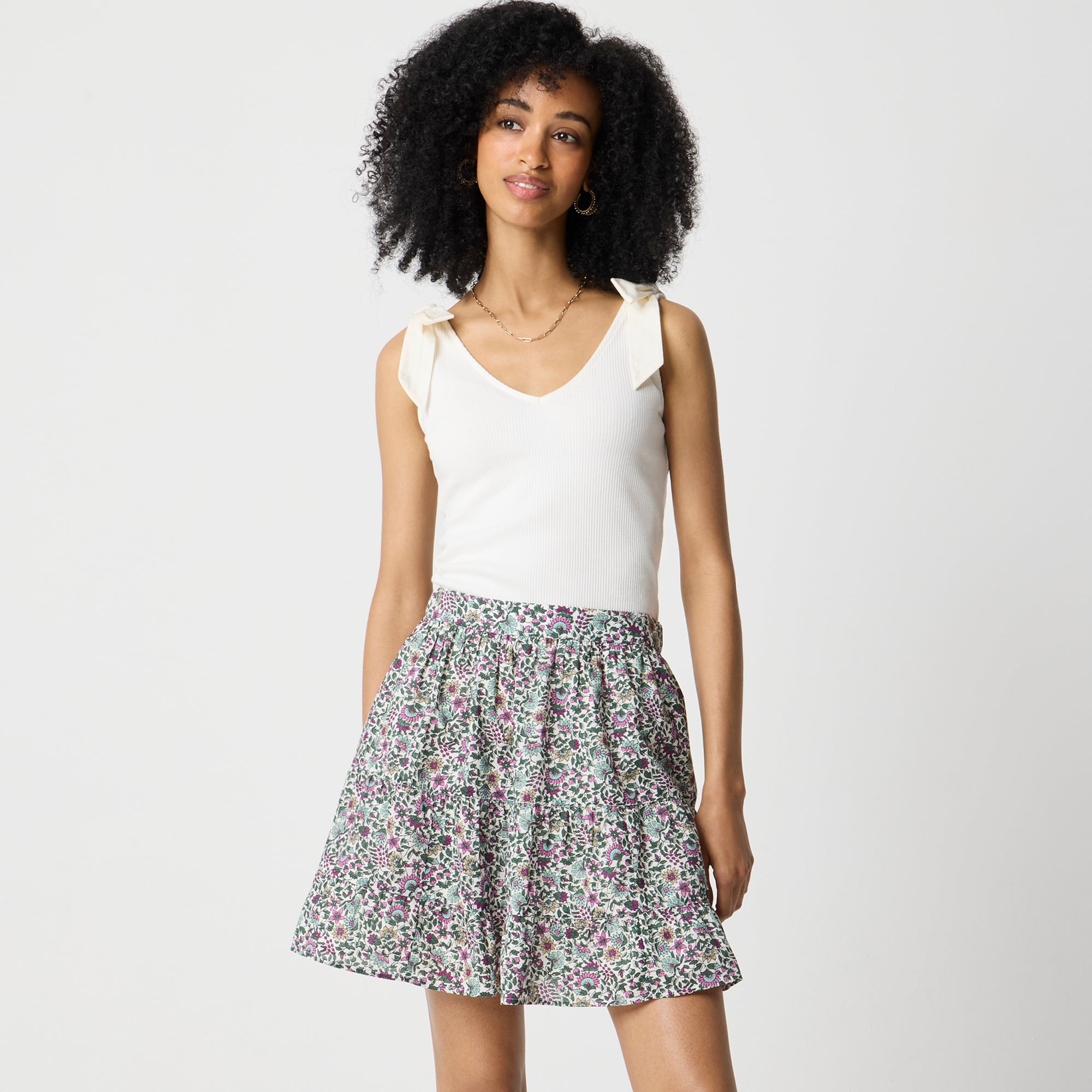 womens Tiered mini skirt
