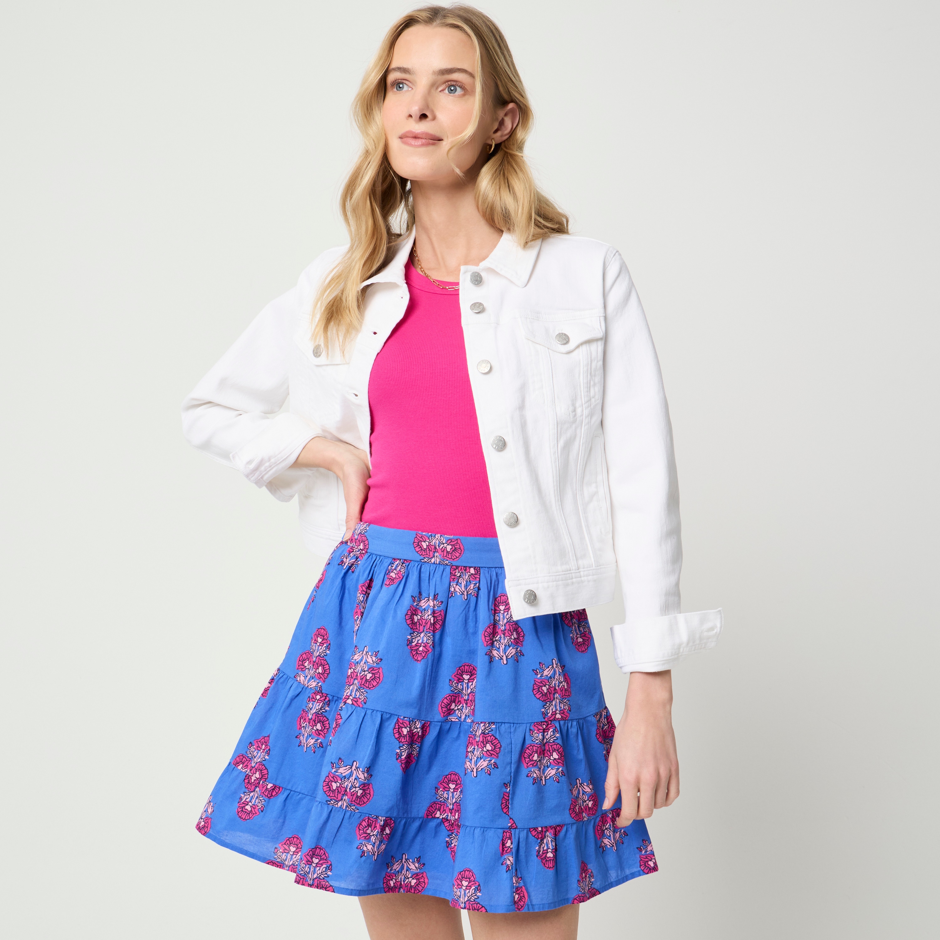 Tiered mini skirt