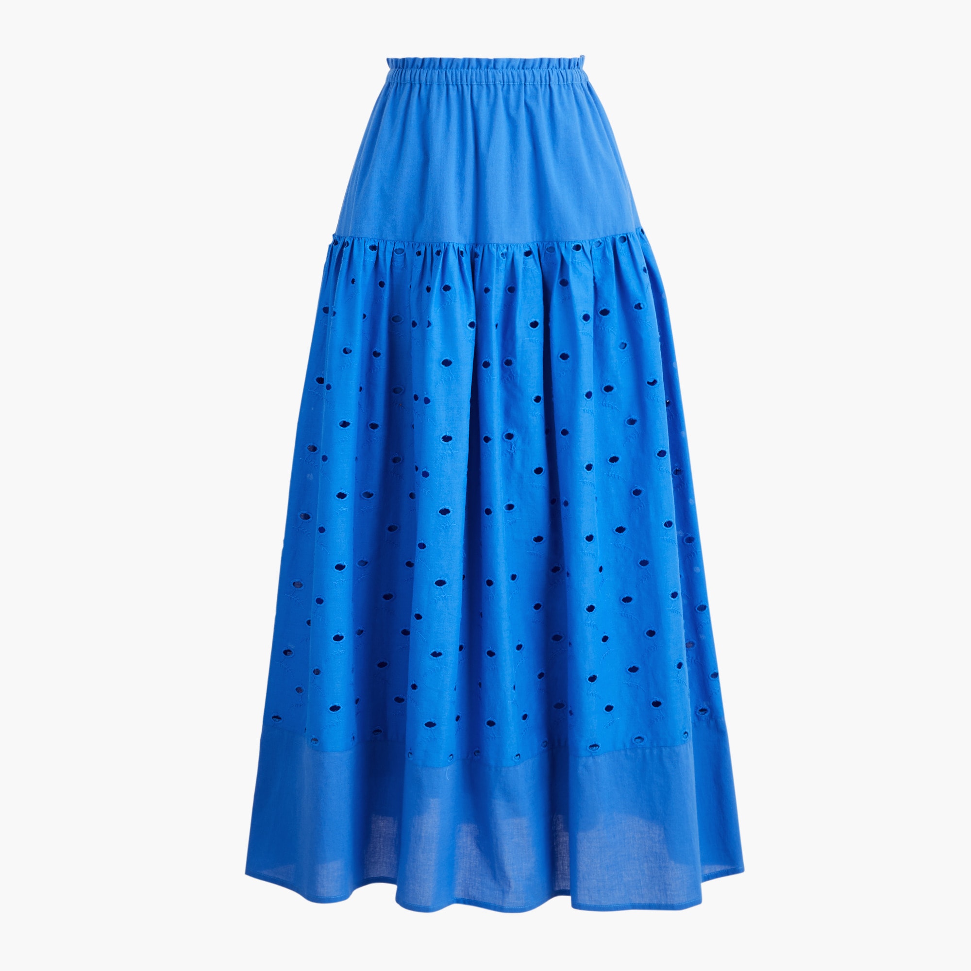 Factory: Drop-waist Eyelet Midi Skirt For Women