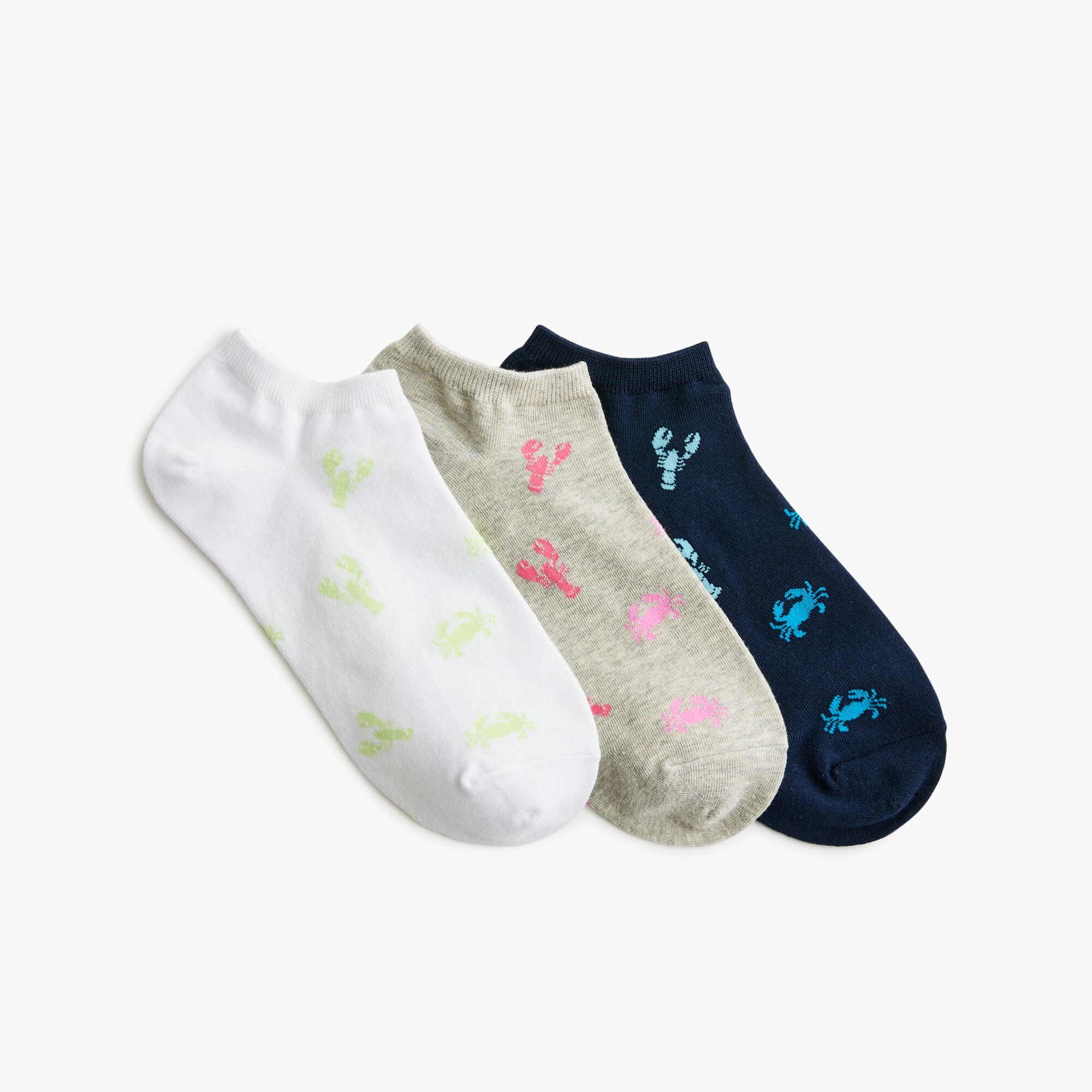 womens Lobsters ankle socks three-pack