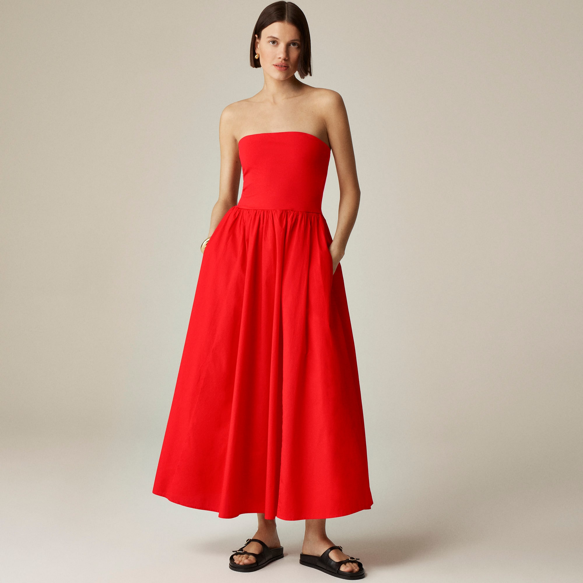 womens Strapless mixy dress