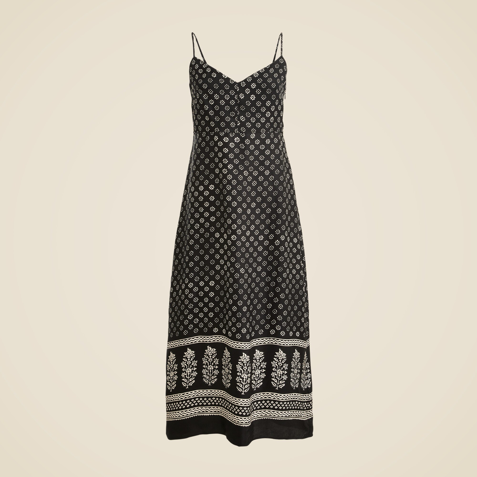 Slip dress in block print