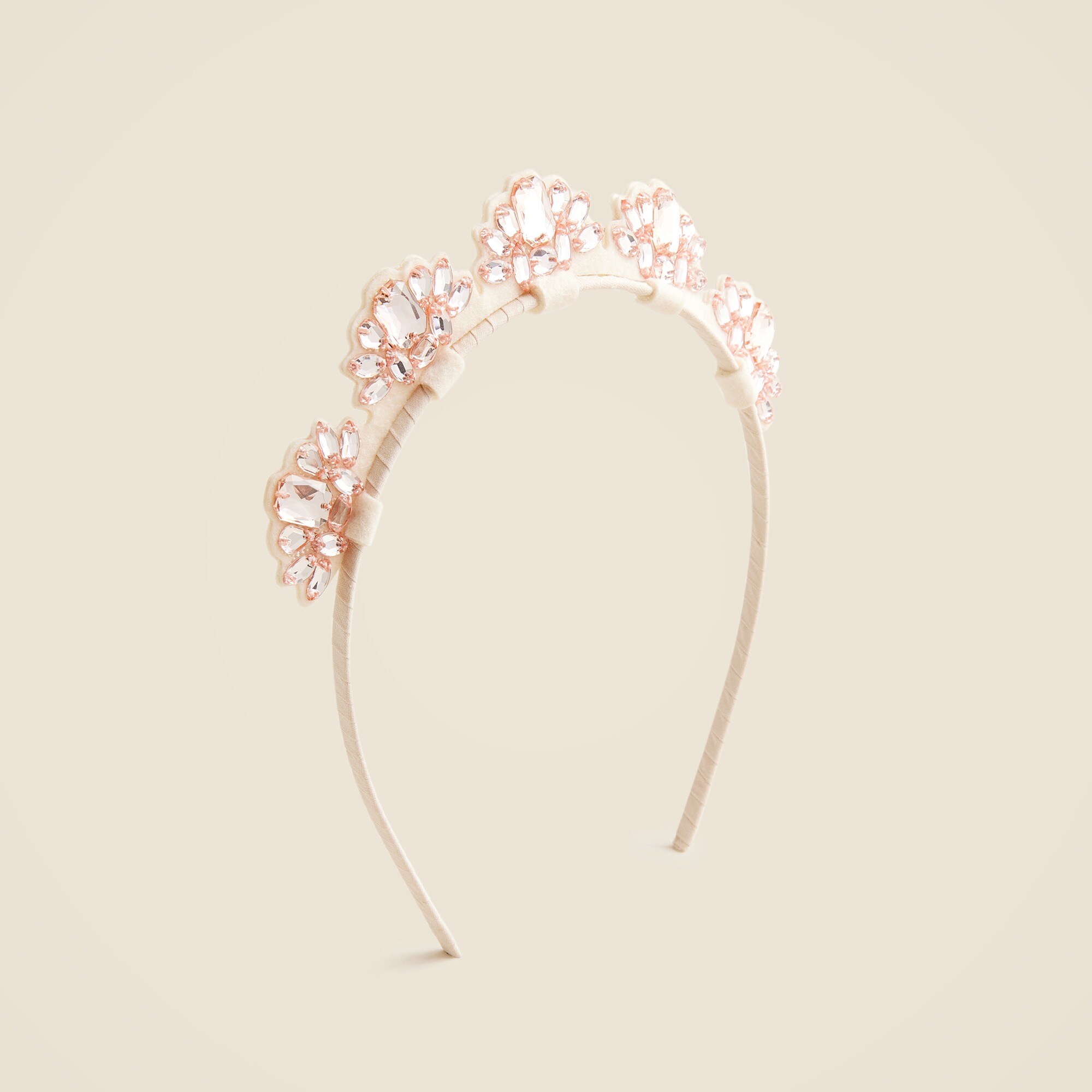  Girls' jeweled tiara headband