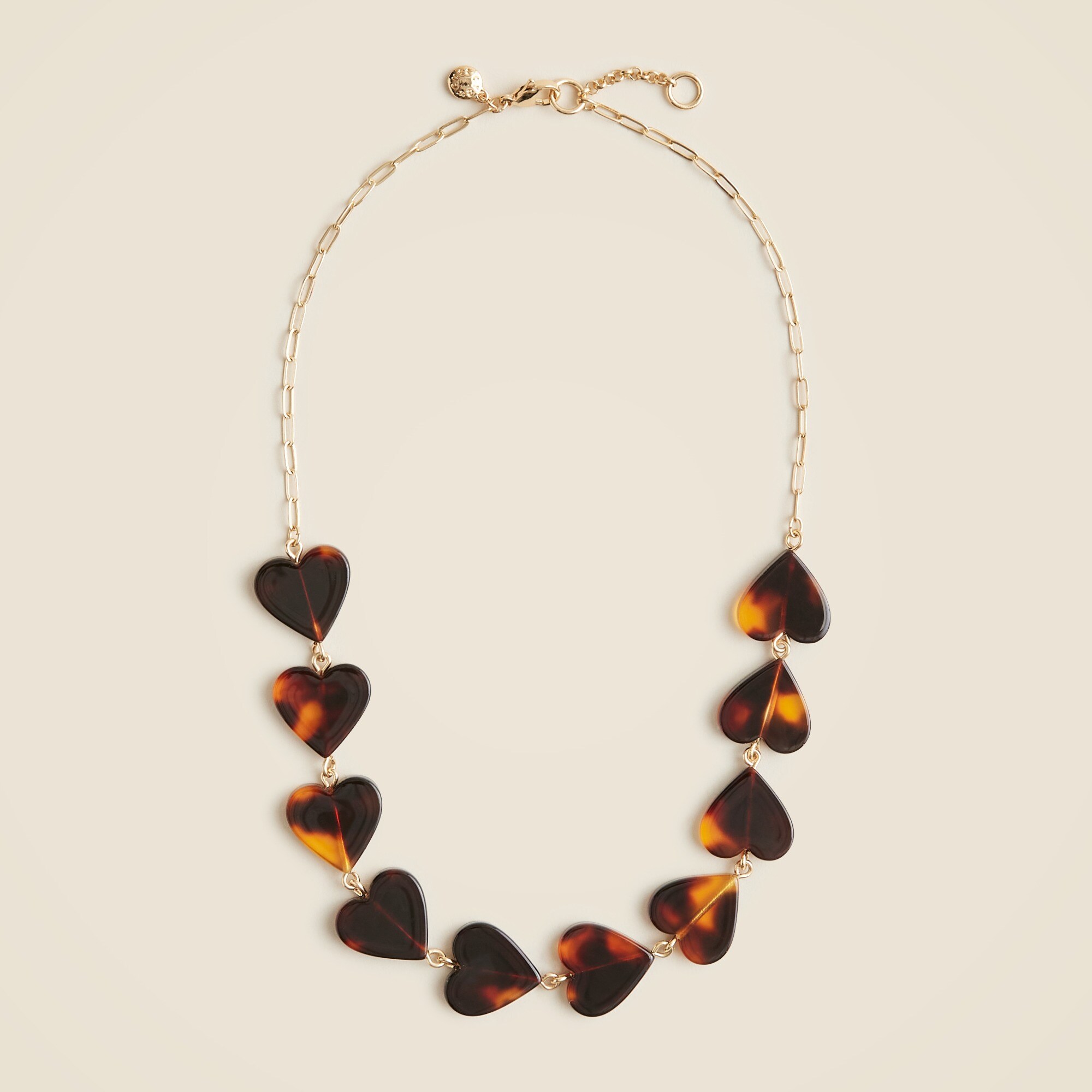 girls Girls' tortoise shell heart necklace