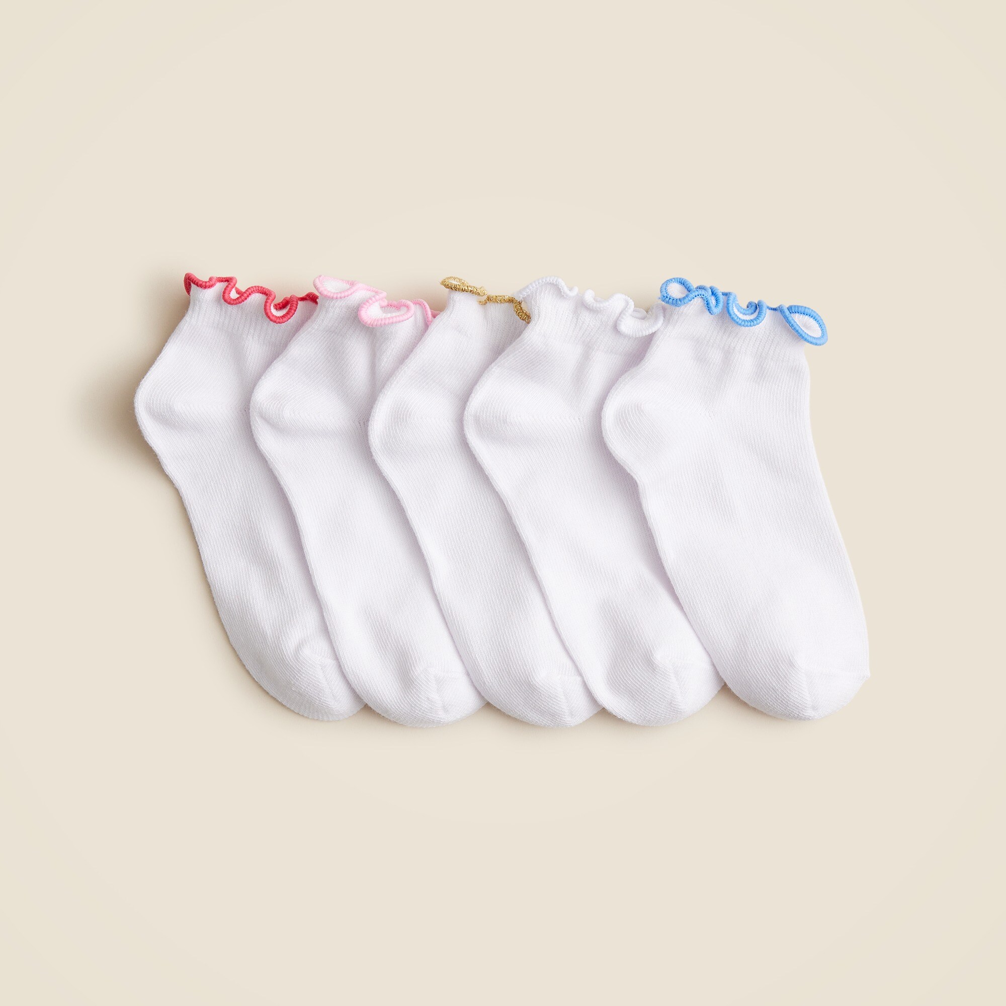 girls Girls' ruffle ankle socks five-pack