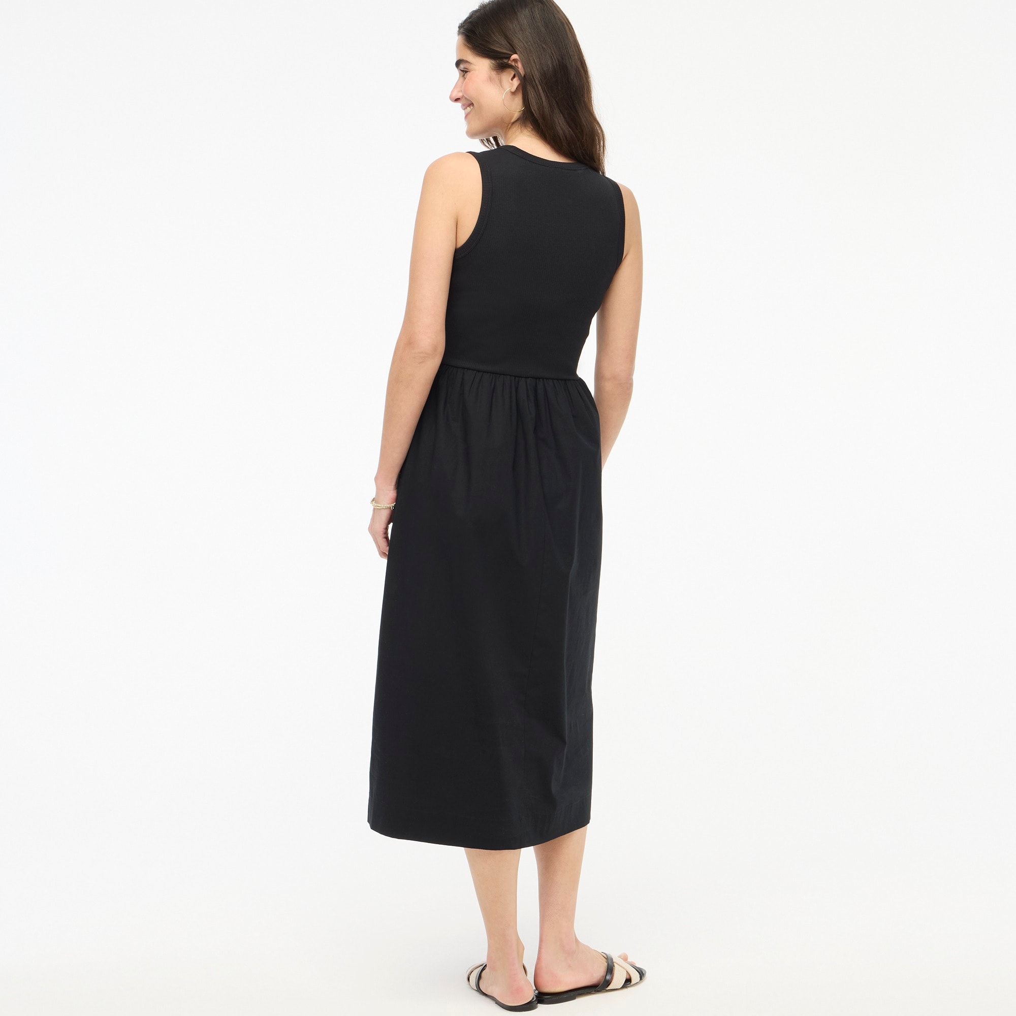 Ribbed-knit mixy dress