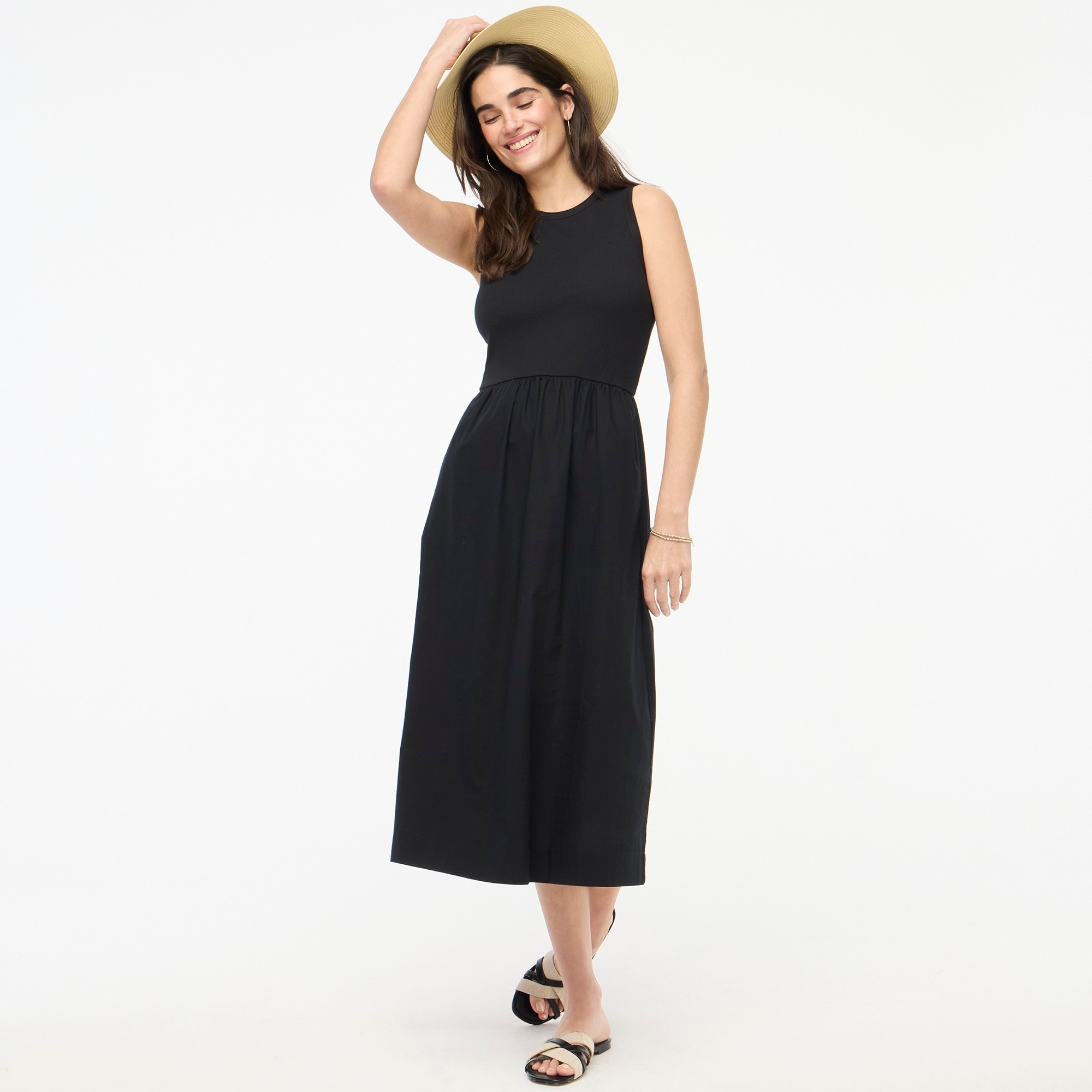 womens Ribbed-knit mixy dress