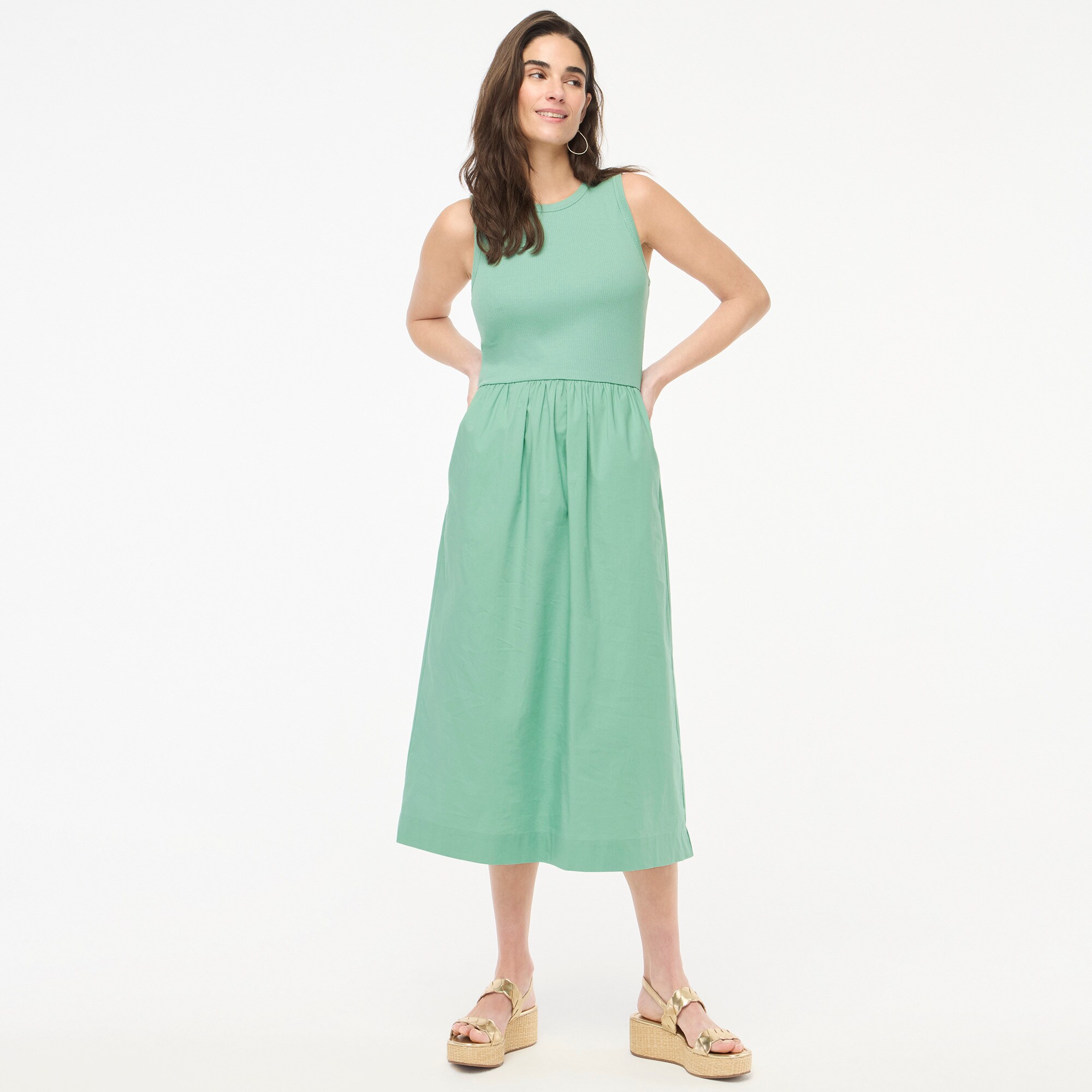  Ribbed-knit mixy dress
