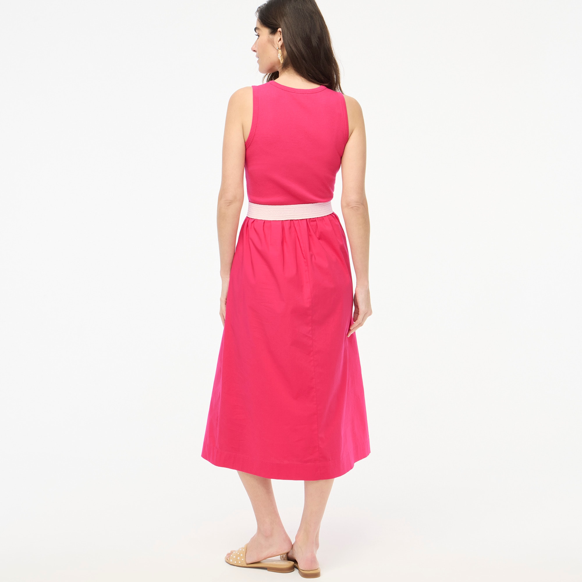 Ribbed-knit mixy dress
