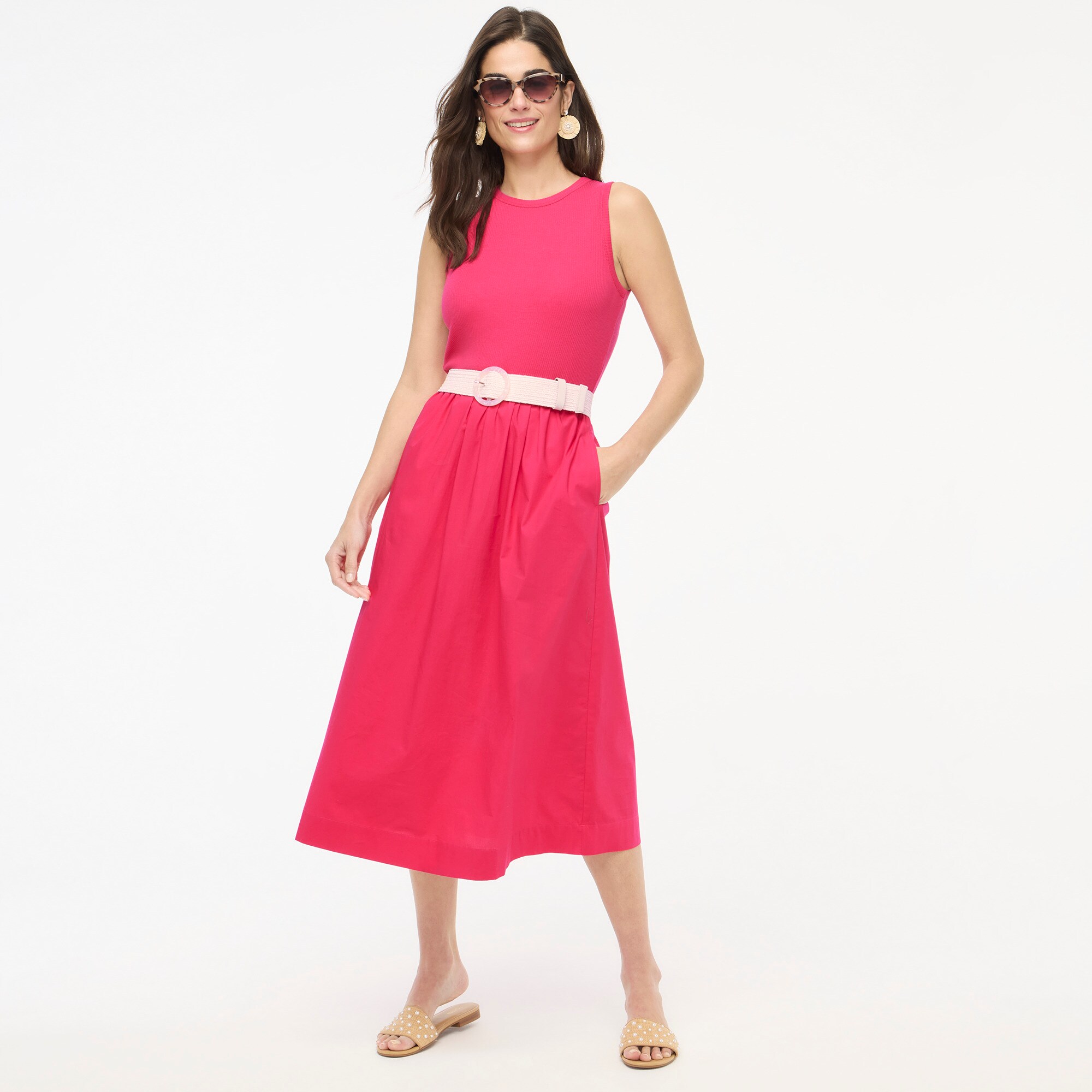 womens Ribbed-knit mixy dress