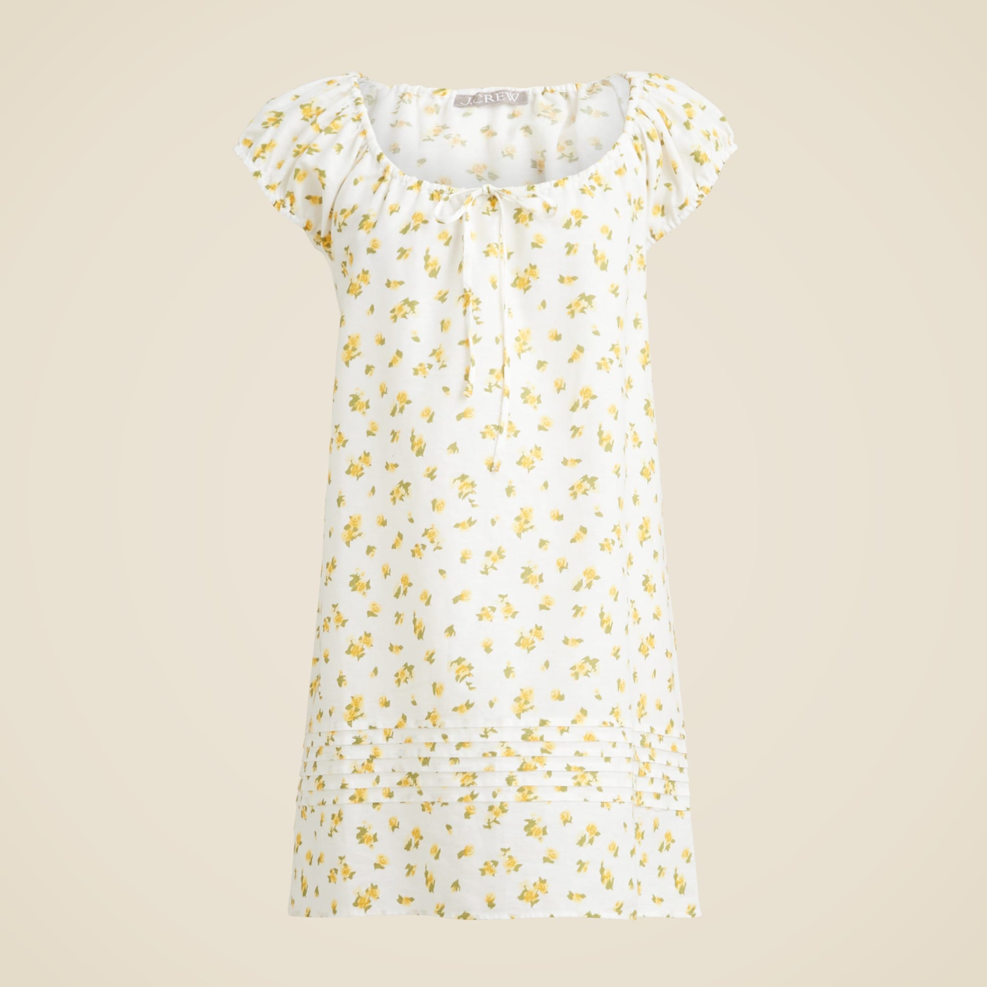 Sleep dress in linen-cotton blend
