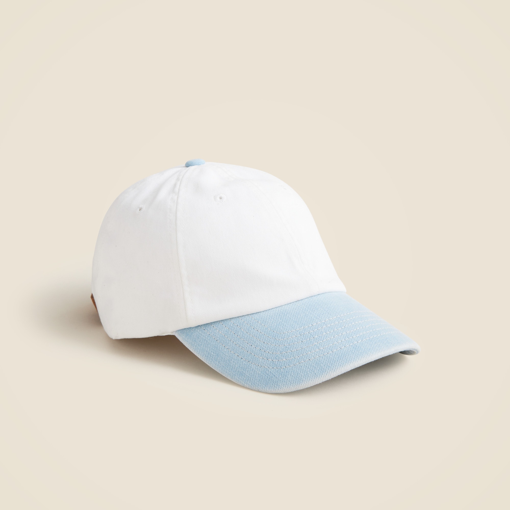 mens Cotton twill cap with denim bill