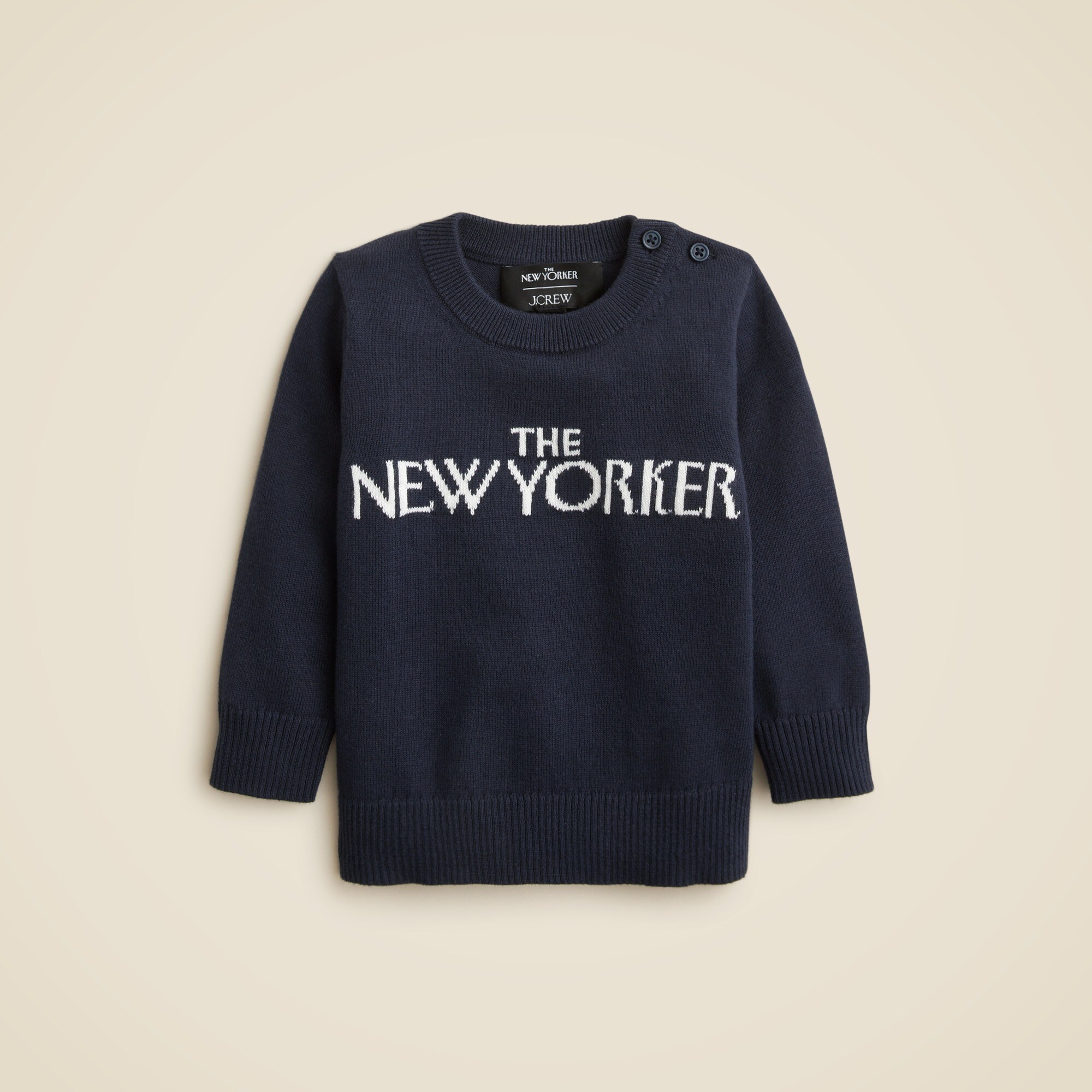 boys Limited-edition The New Yorker X Crewcuts baby cotton crewneck sweater