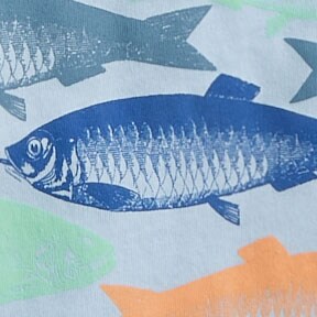 Boys' Glow-in-the-sun fish graphic tee FADED CHAMBRAY factory: boys' glow-in-the-sun fish graphic tee for boys