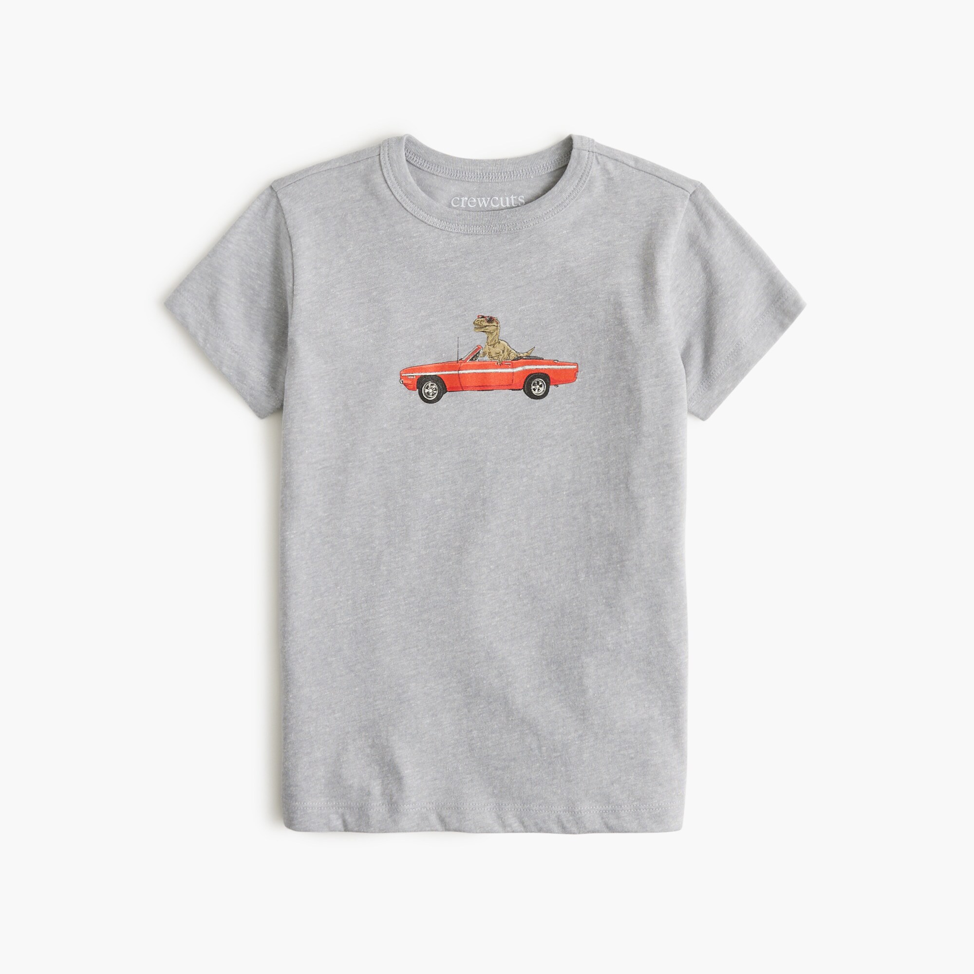  Boys' dinosaur in a car graphic tee