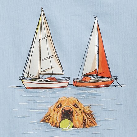 Boys' beach dogs graphic tee FADED CHAMBRAY factory: boys' beach dogs graphic tee for boys