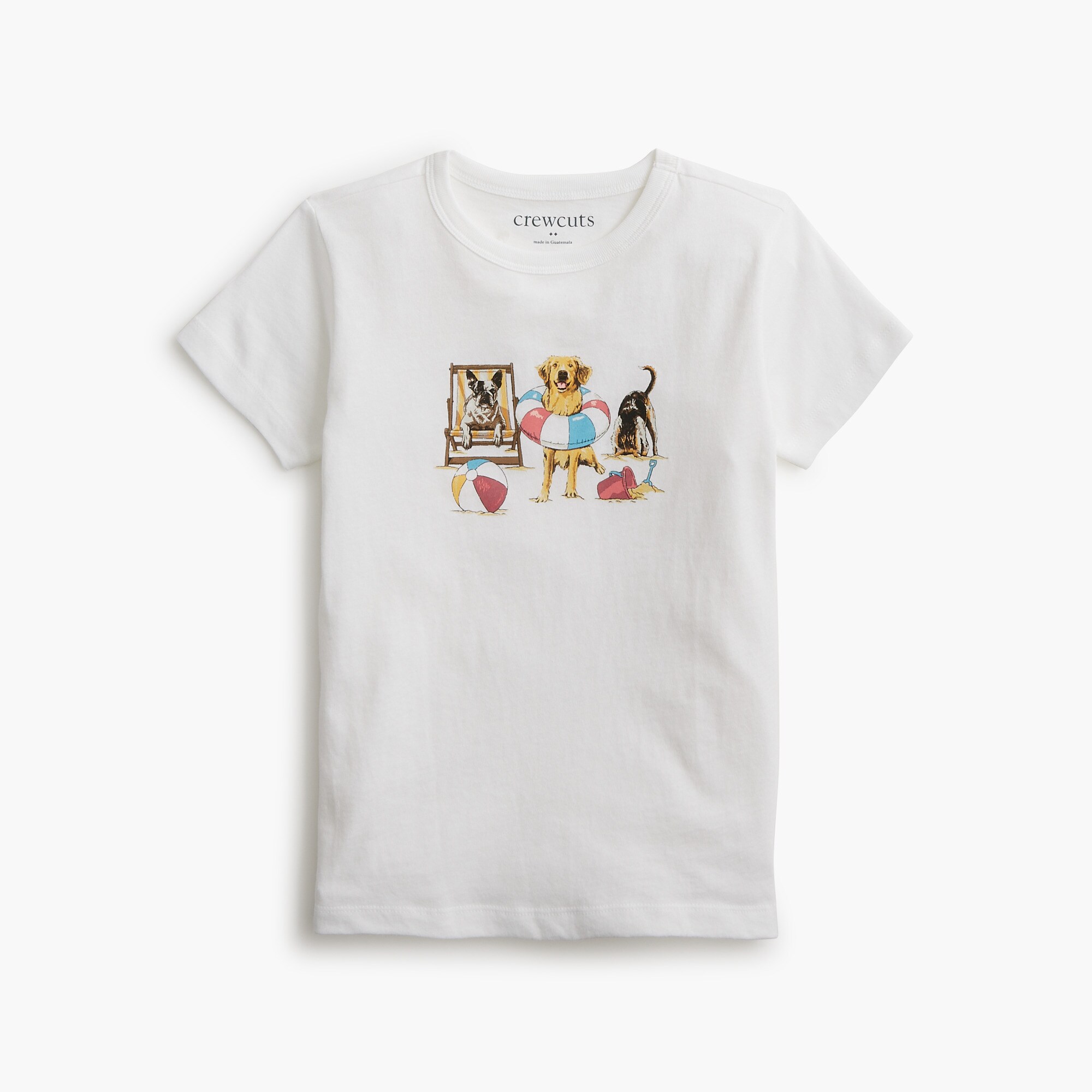 boys' swimming dog and sailboats graphic tee for boys
