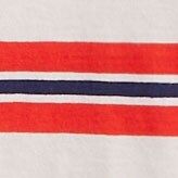 Boys' striped jersey hooded tee RED WHITE BLUE