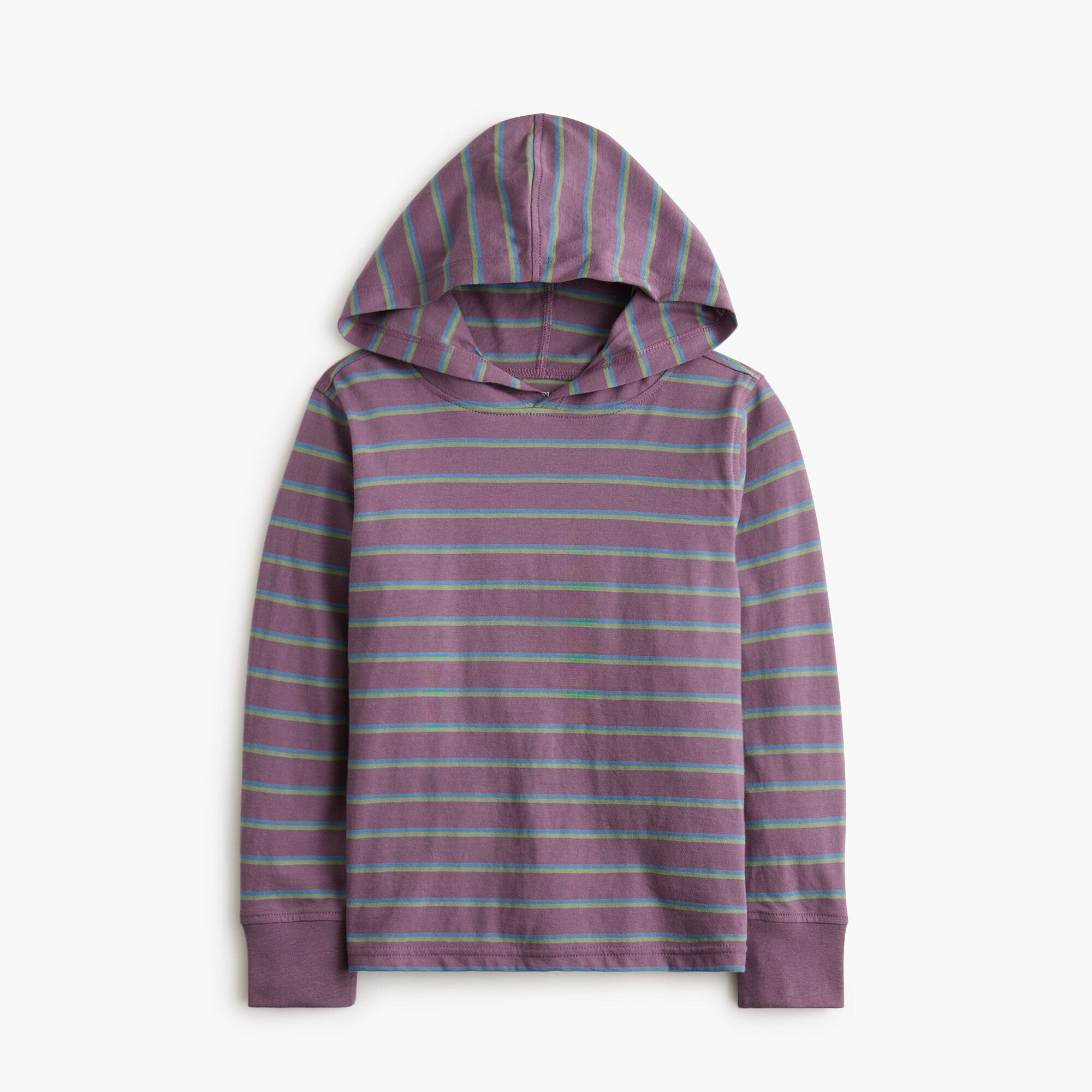 Boys' striped jersey hooded tee