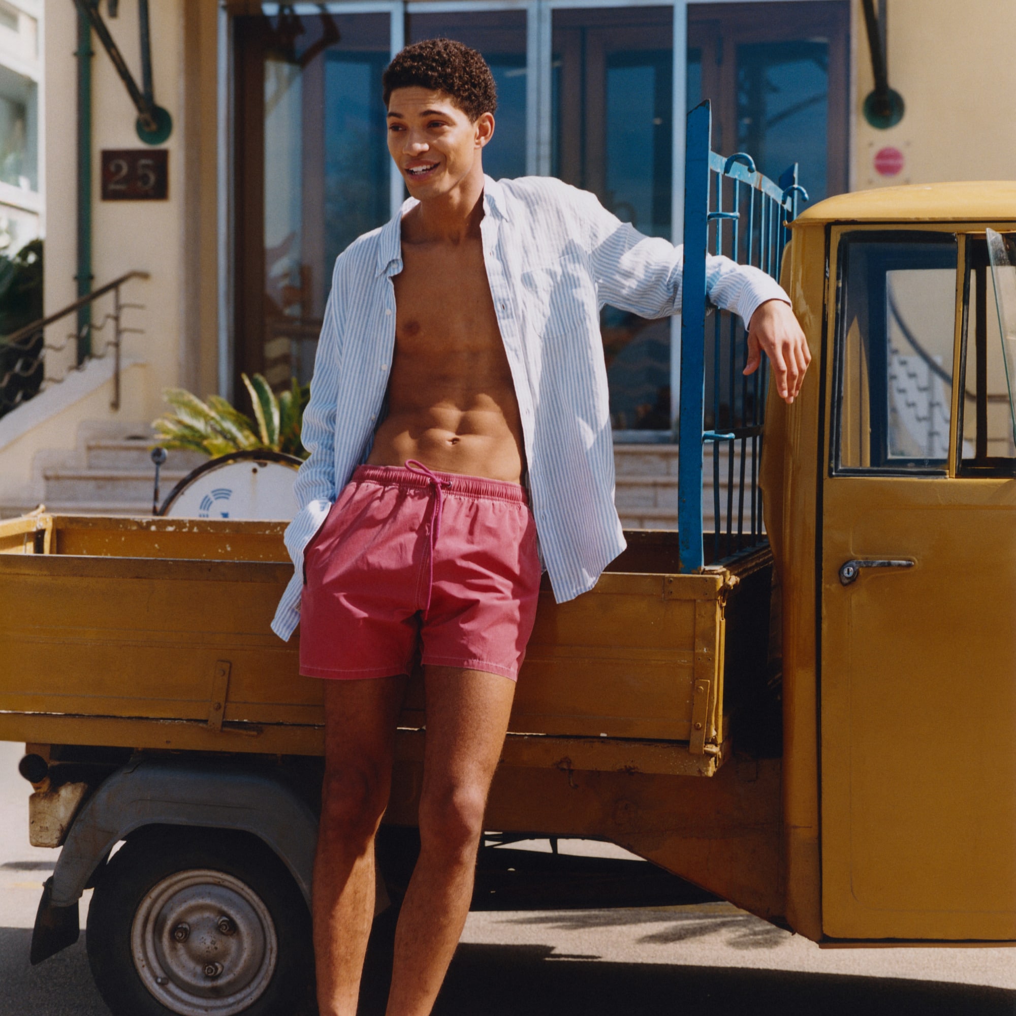 5" pigment-dyed swim trunk