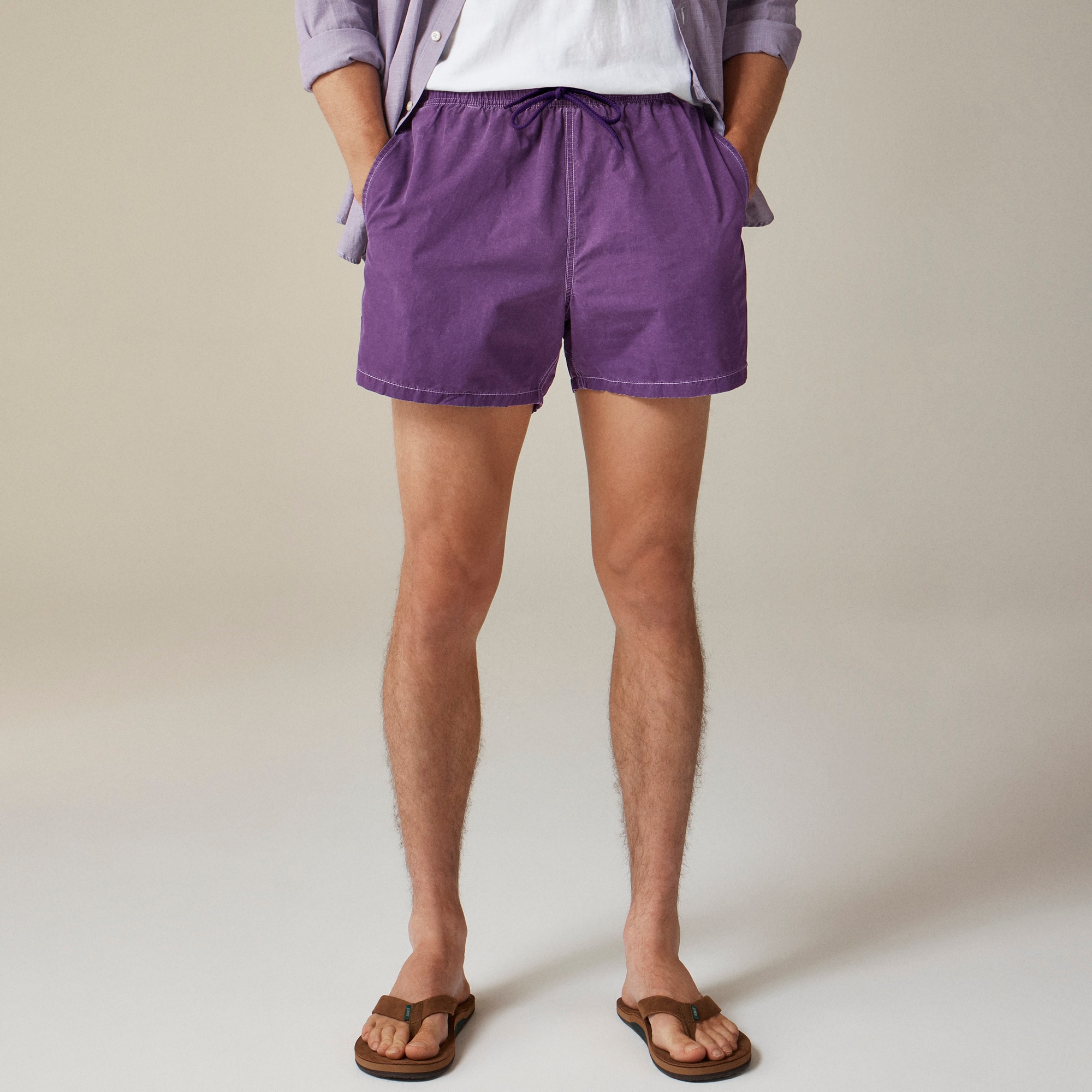 mens 5&quot; pigment-dyed swim trunk